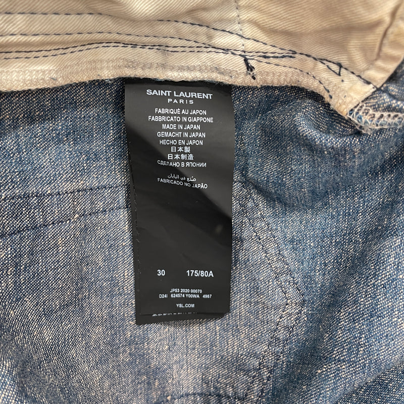 SAINT LAURENT/Straight Pants/30/Denim/BLU/FADED