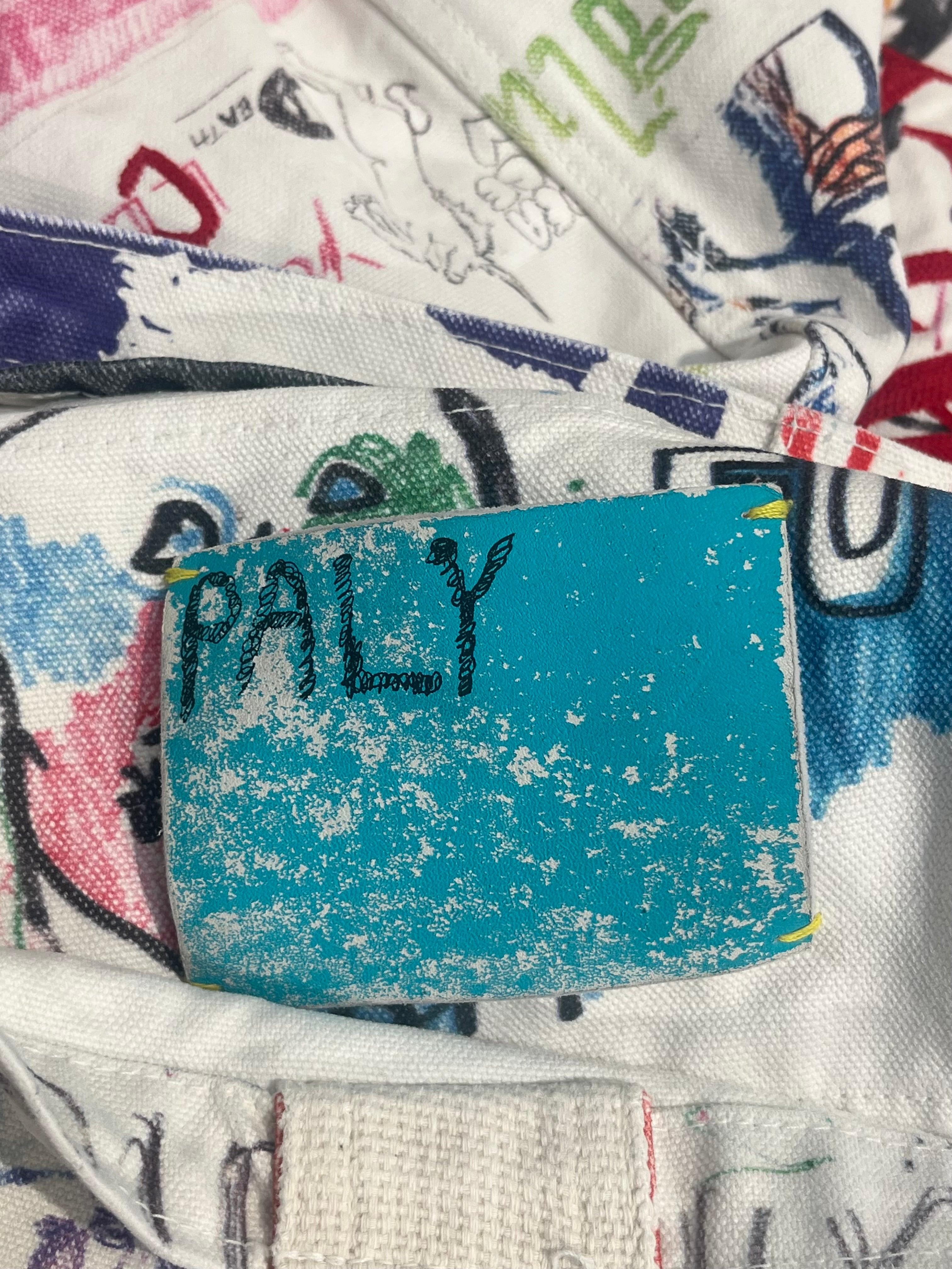 Paly(PALY HOLLYWOOD)/Tote Bag/Graphic/Cotton/WHT/MARKER DRAWINGS ALLOVER view 5