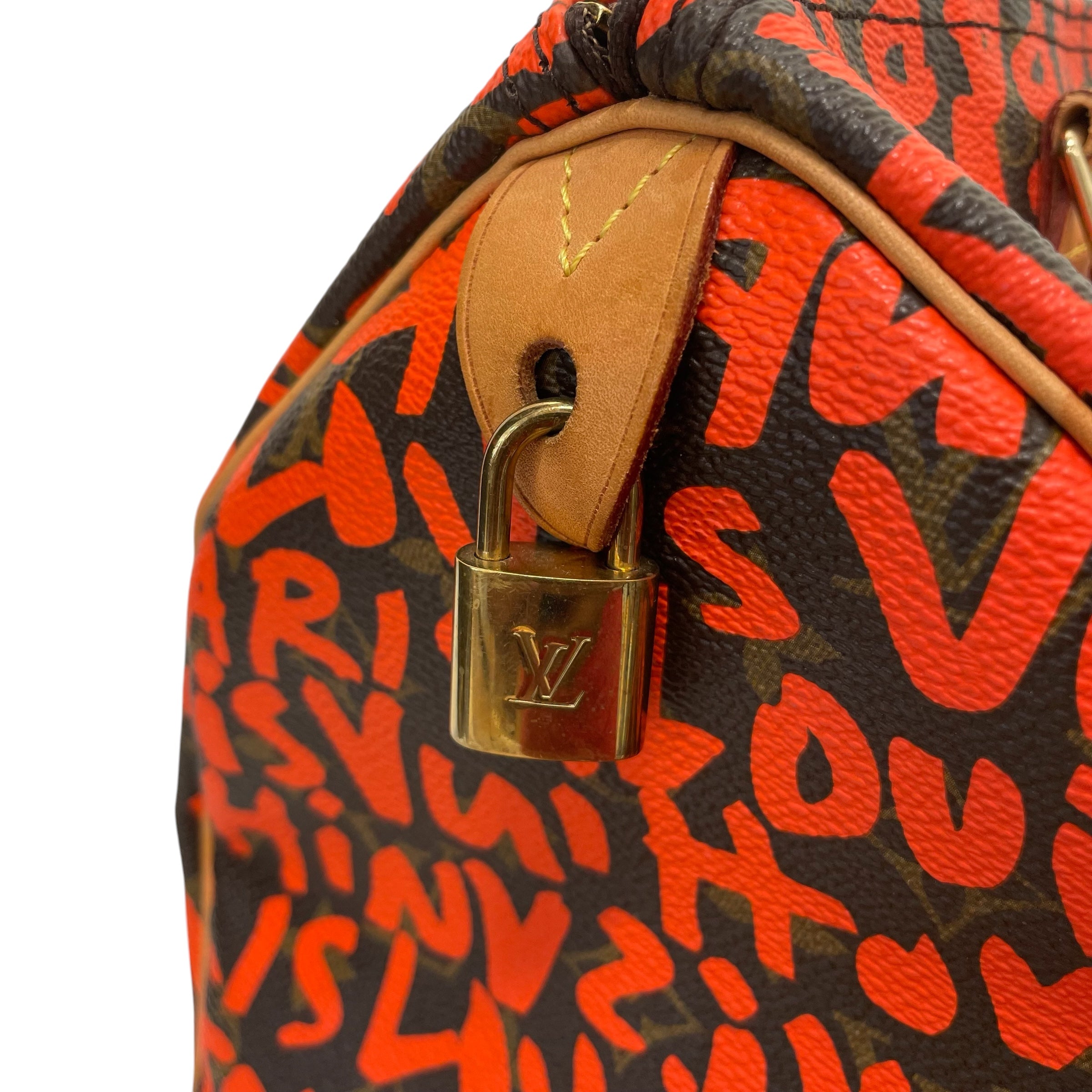 LOUIS VUITTON/Hand Bag/Monogram/Leather/ORN/stephen sprouse speedy 30 graf view 5