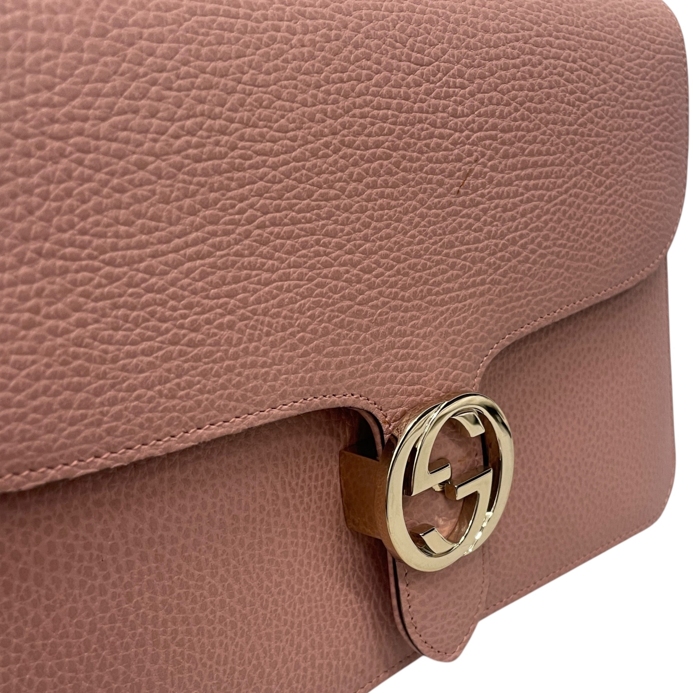 GUCCI/Cross Body Bag/Leather/PNK/INTERLOCKING GG MEDIUM view 6