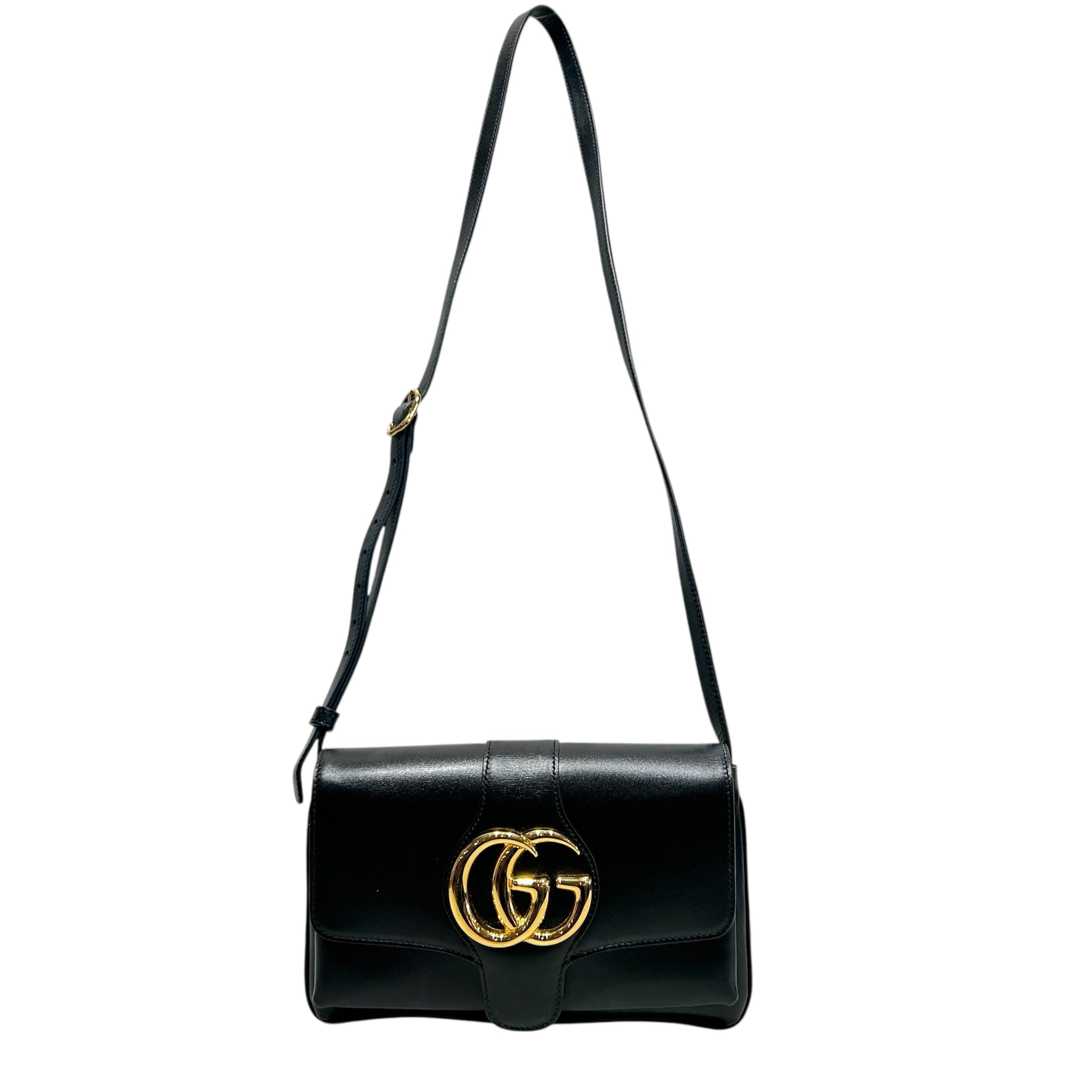 GUCCI/Cross Body Bag/Leather/BLK/Double G Arli view 1