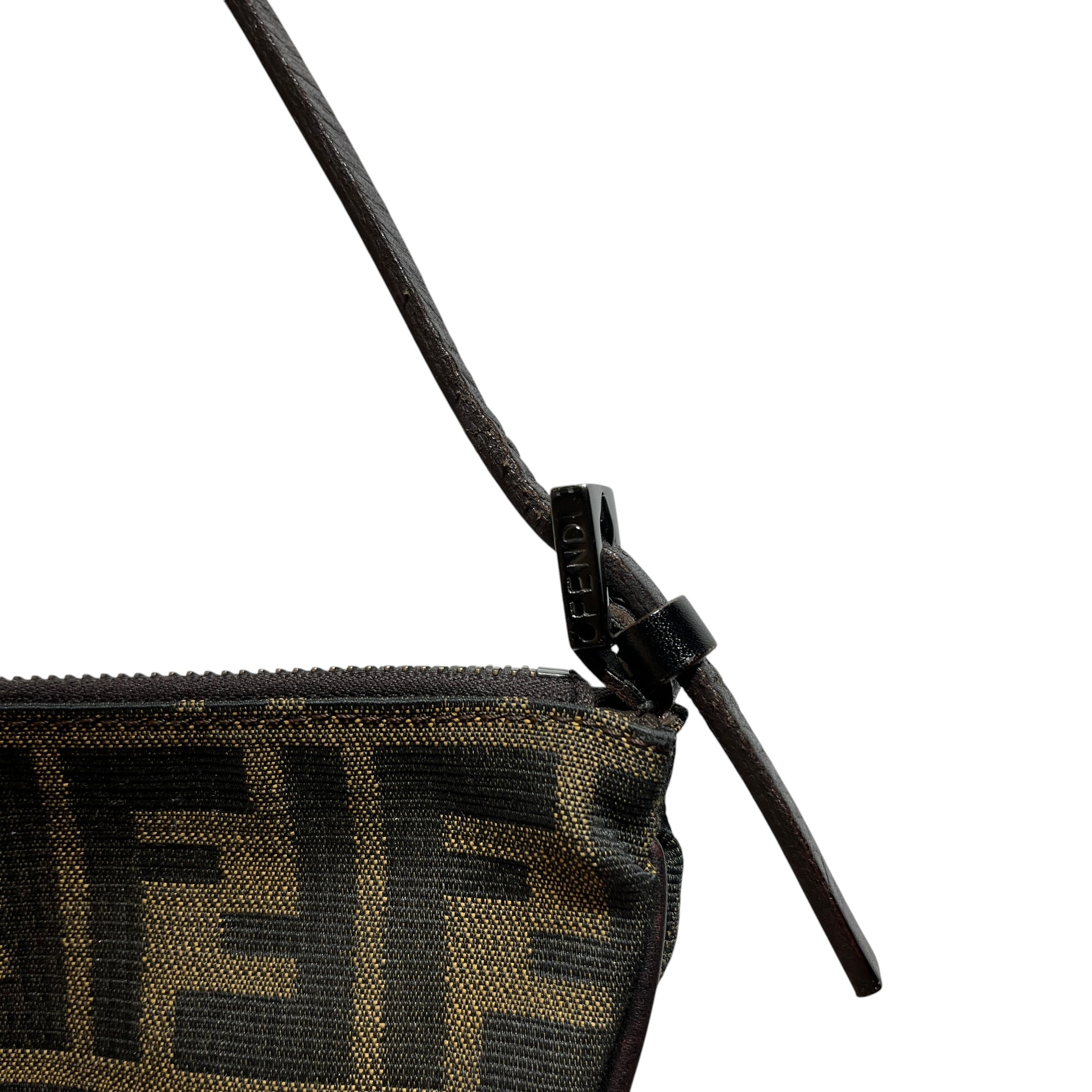 FENDI/Hand Bag/Monogram/Cotton/BRW/Zucca Boat Pochette view 3