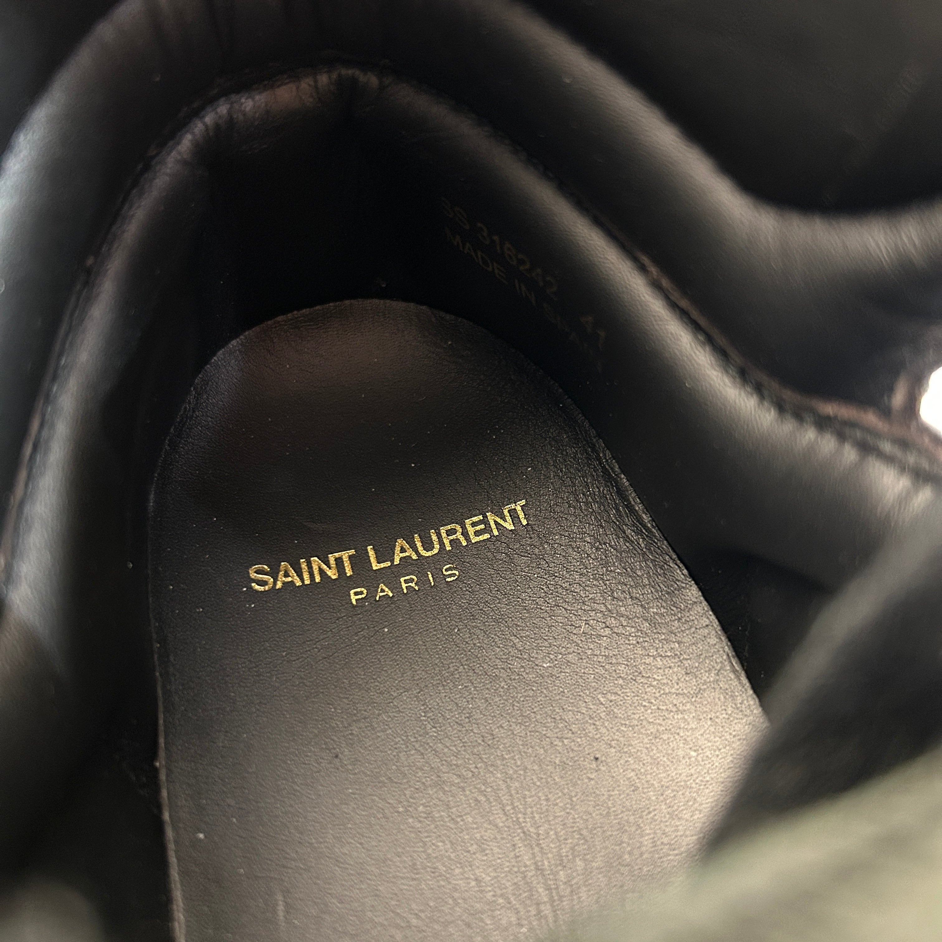 SAINT LAURENT/Hi-Sneakers/EU 41/Leather/BLK/COURT CLASSIC view 4