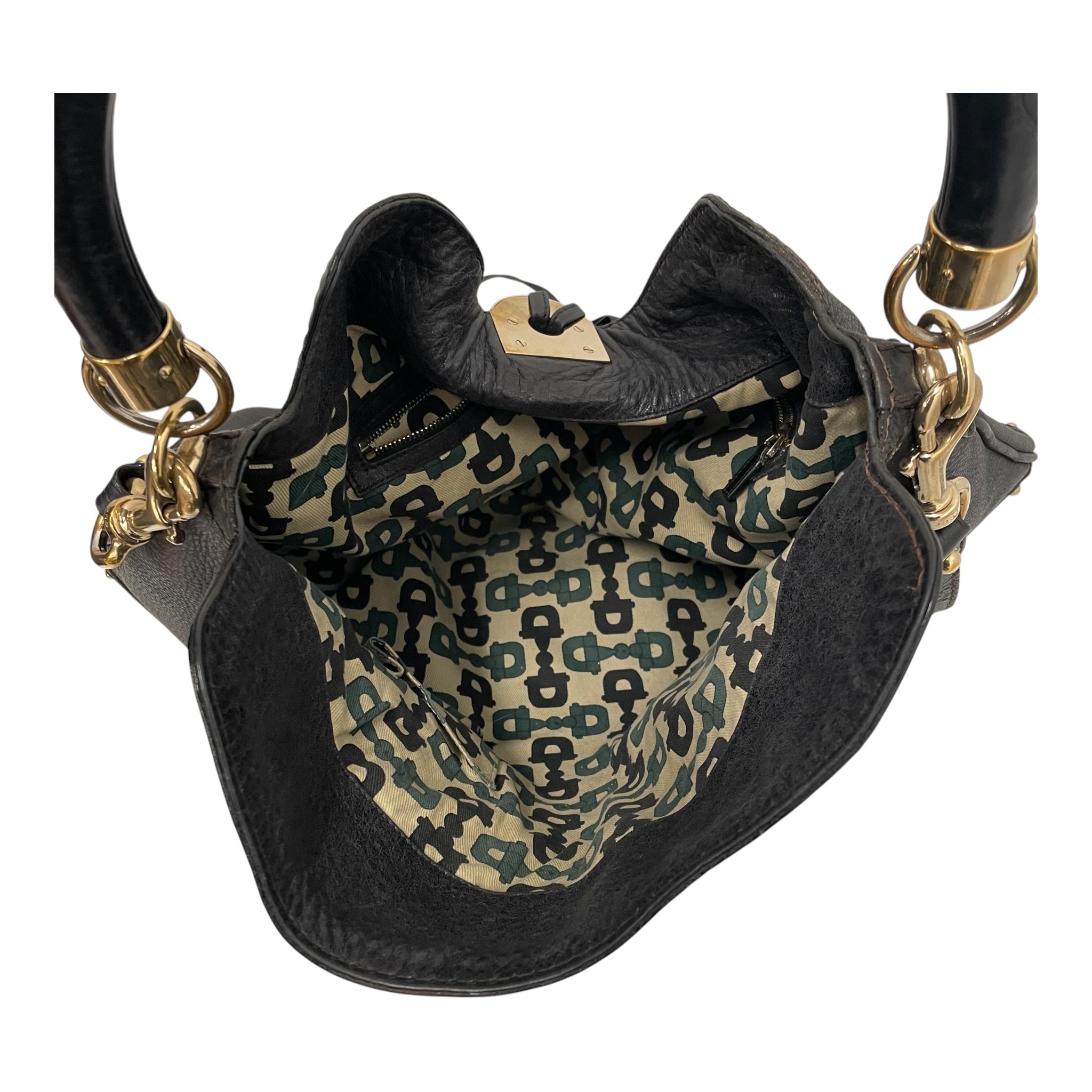 GUCCI/Hand Bag/Leather/BLK/Indy Leather view 3