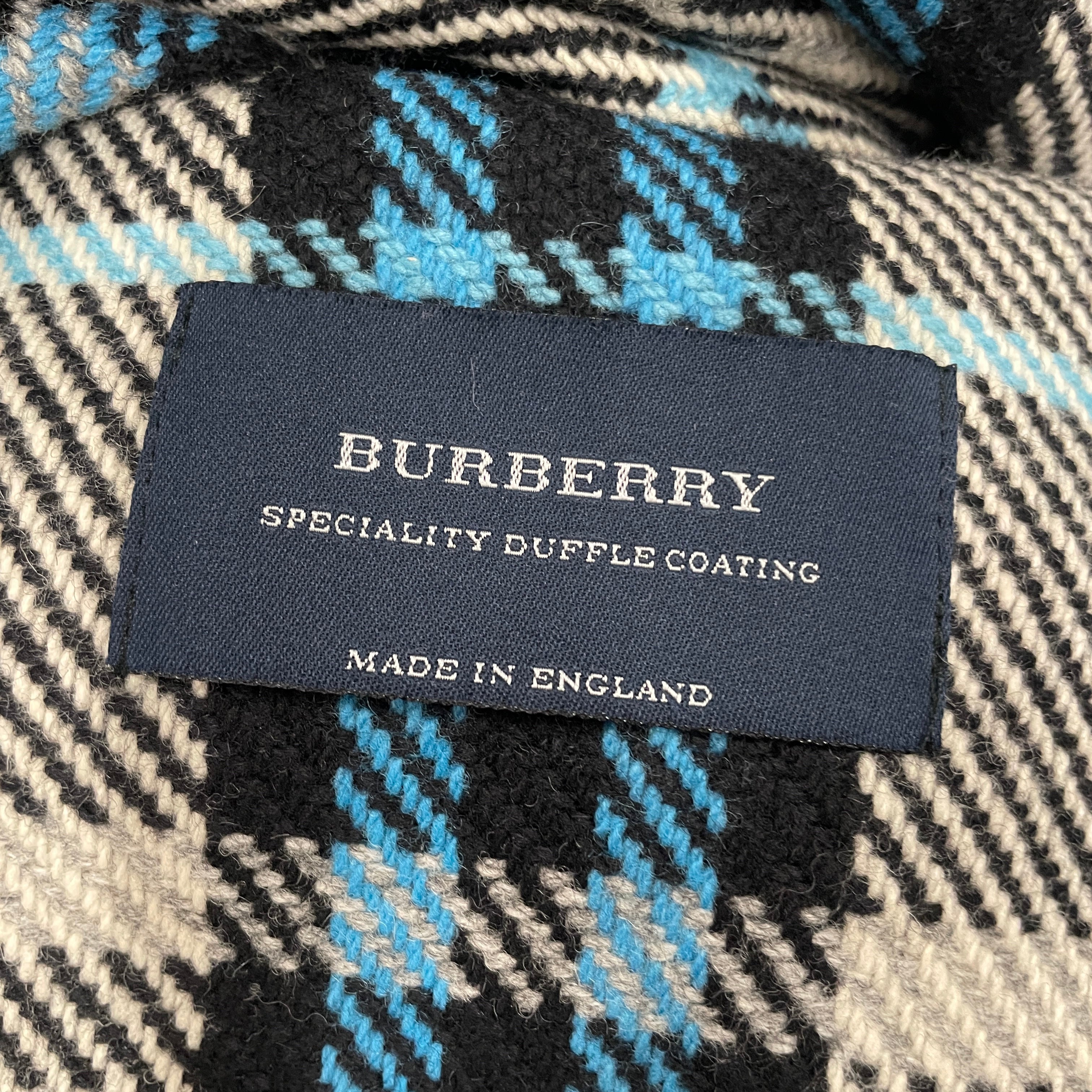 BURBERRY LONDON/Coat/Plaid/Wool/NVY/HOOD/TOGGLE CLASPS view 4