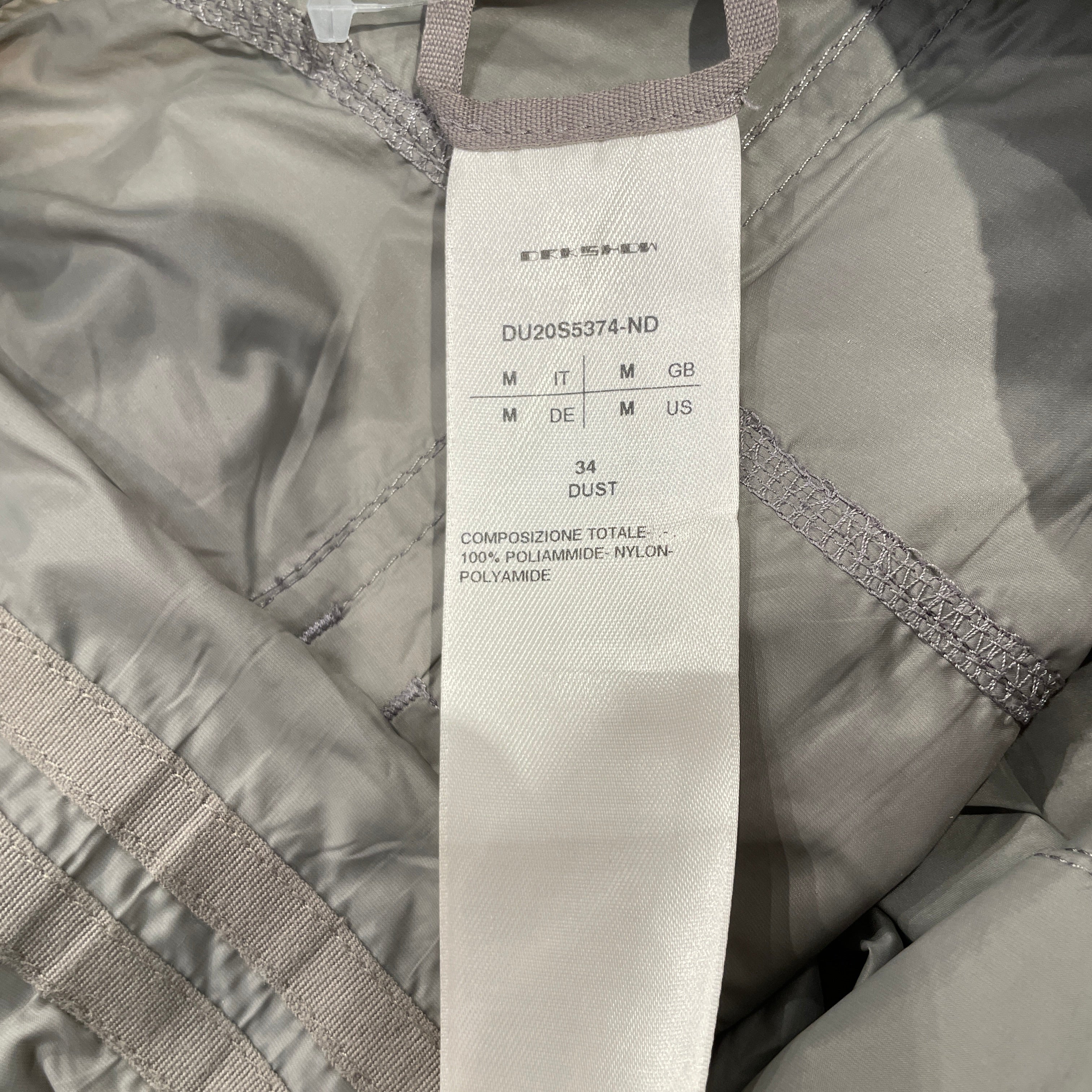 Rick Owens/Pants/M/Nylon/GRY/DROP CROTCH JOGGERS view 3