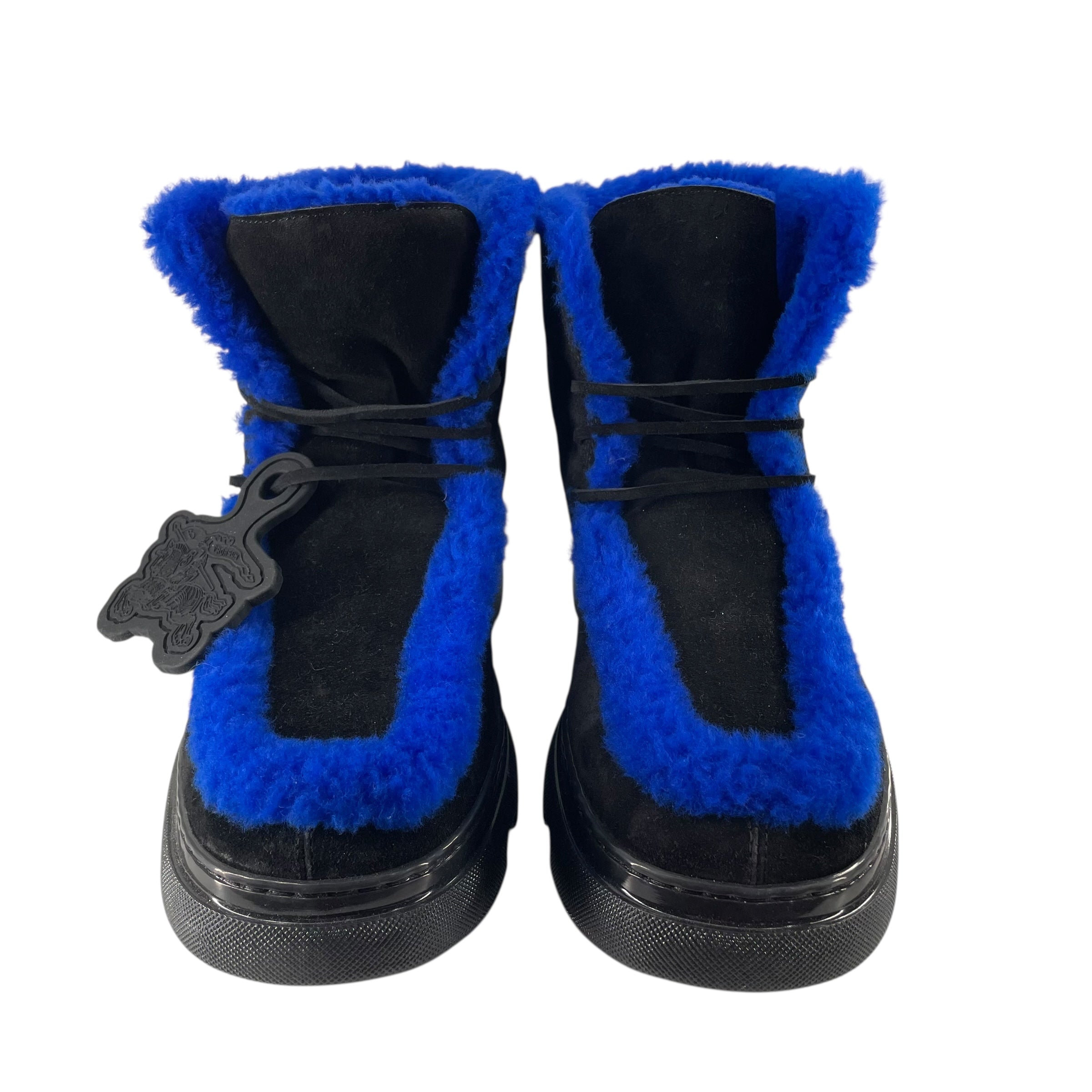 BURBERRY/Boots/EU 42/Wool/BLK/BLUE CHUGGA BOOT view 3