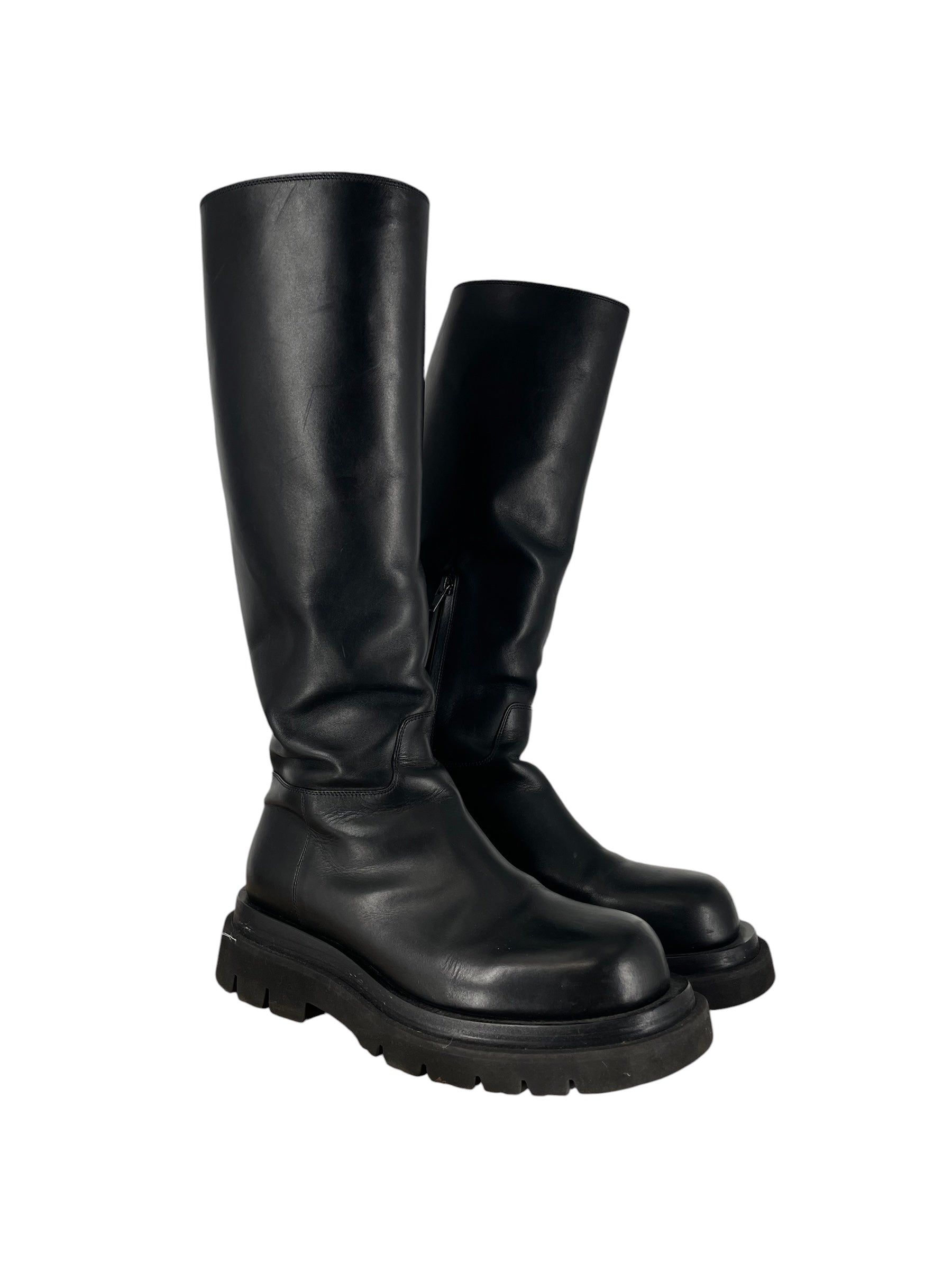 BOTTEGA VENETA/Boots/US 7.5/Leather/BLK/SHIBUYA CALF HIGH BOOTS view 2