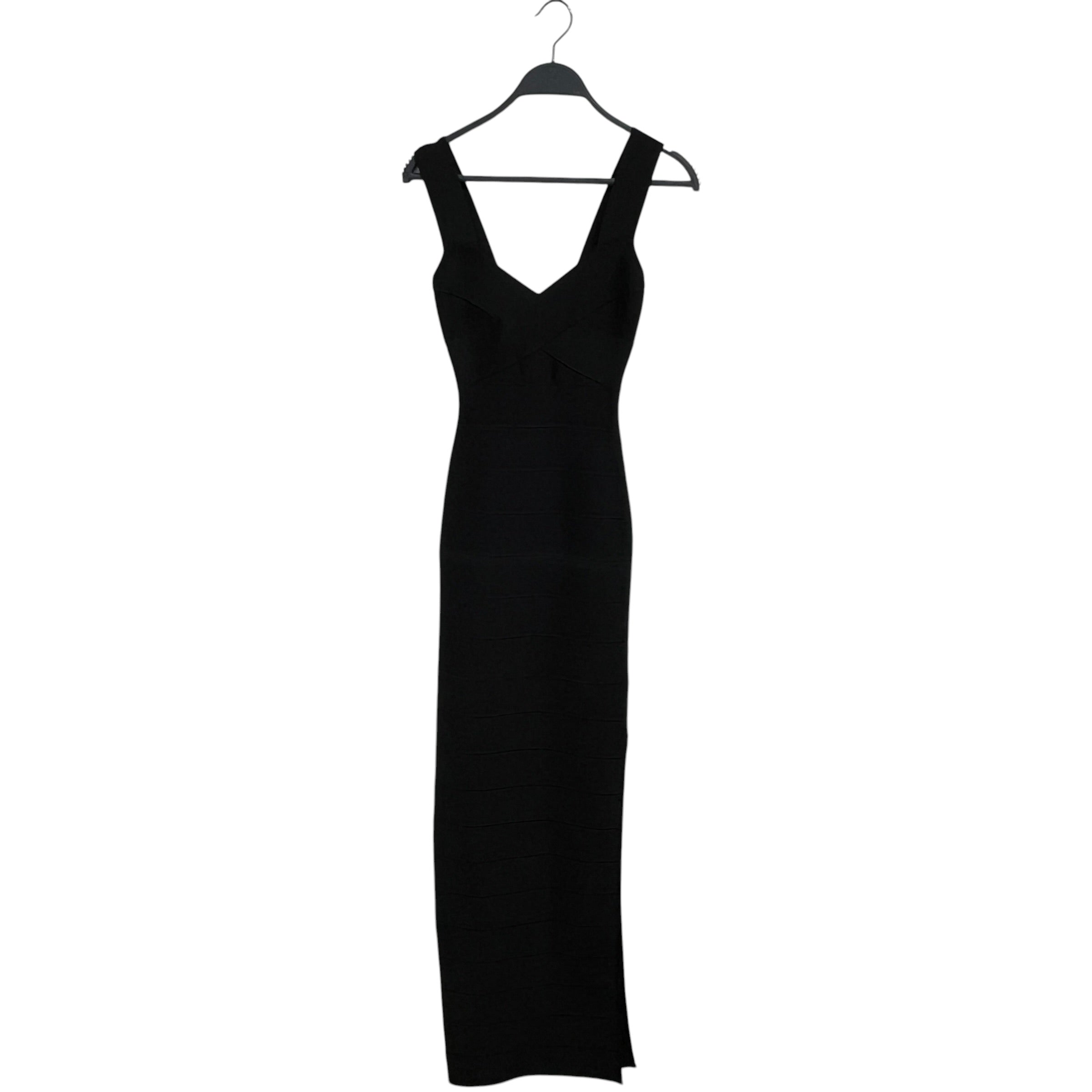 Herve Leger/Camisole Dress/XXS/Rayon/BLK/Long view 1