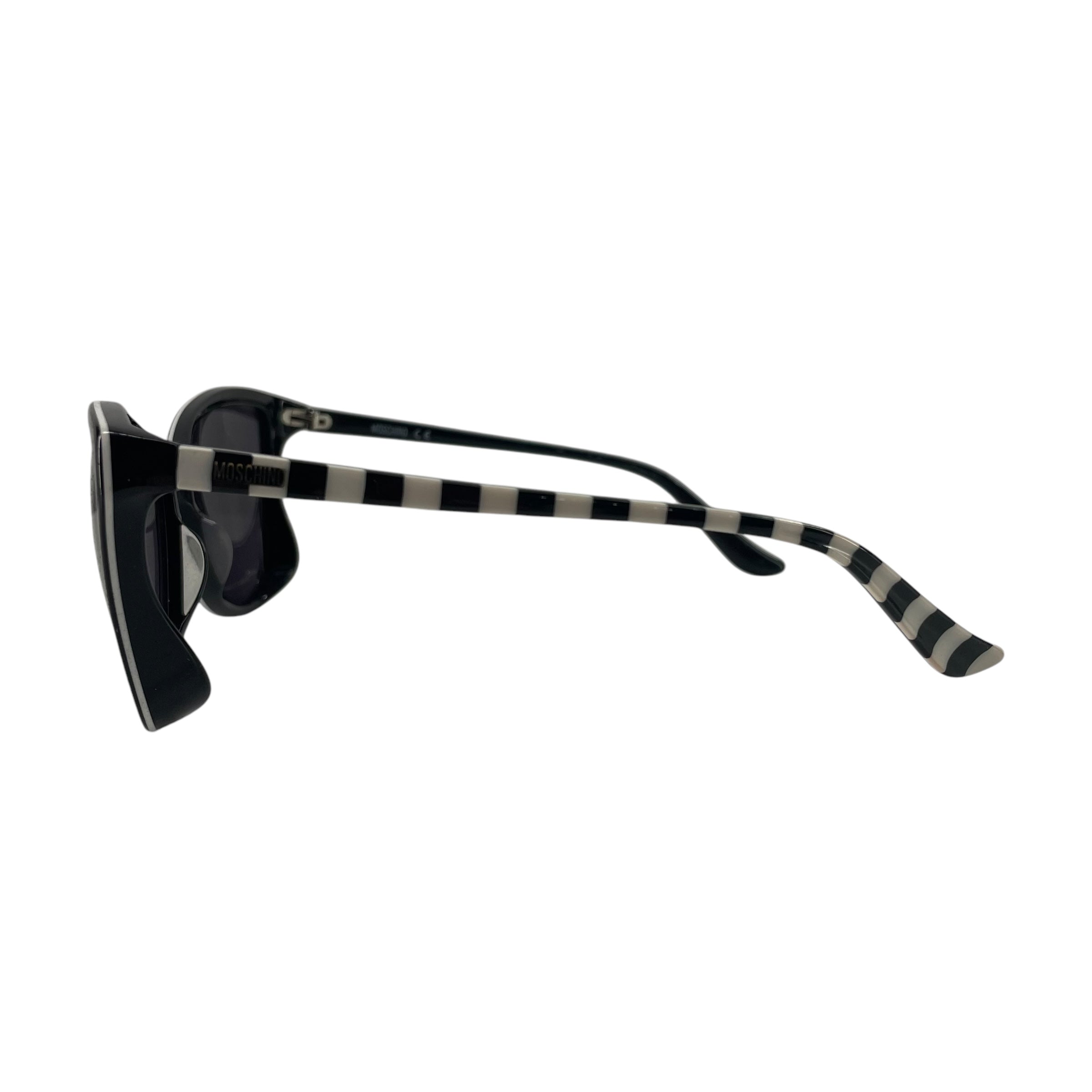 MOSCHINO/Sunglasses/Stripe/Plastic/BLK/SQUARE view 3
