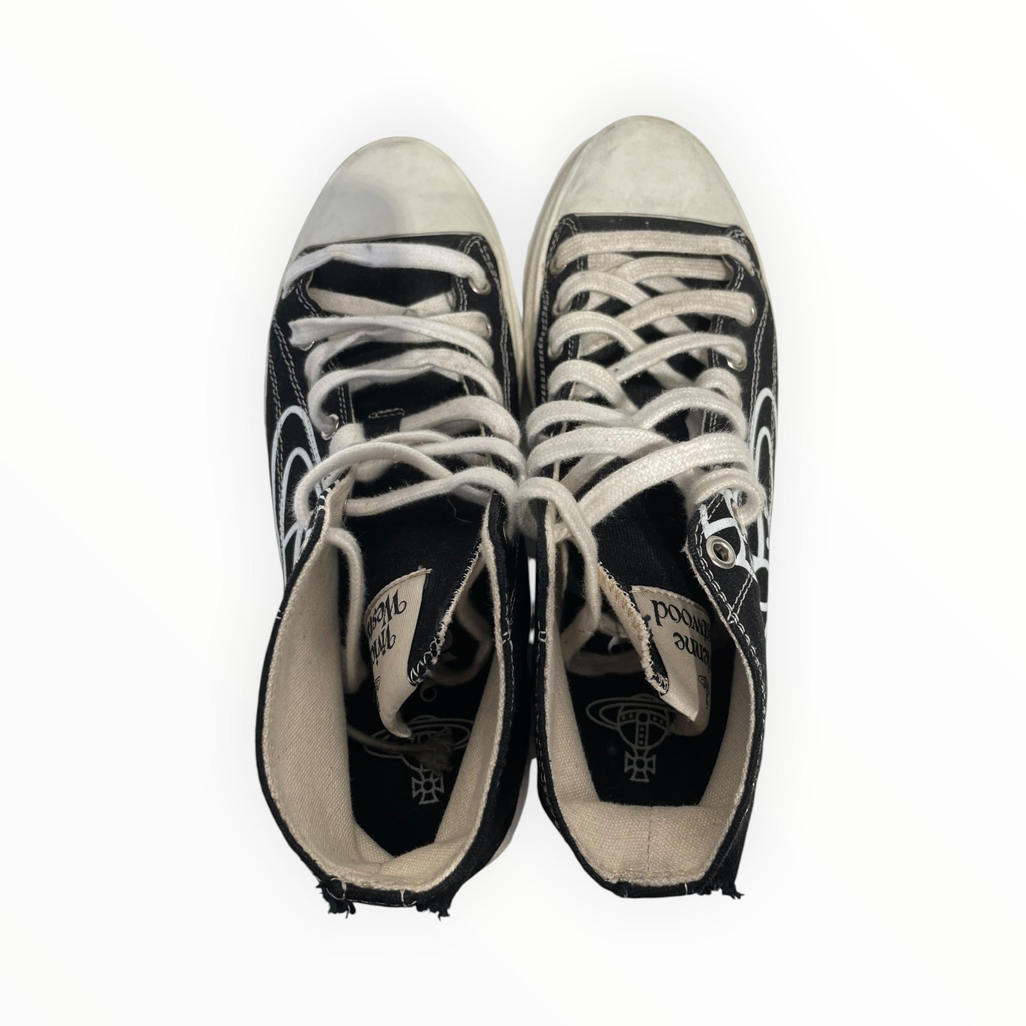 Vivienne Westwood/Hi-Sneakers/EU 42/Cotton/BLK/Black Plimsoll High Top view 3