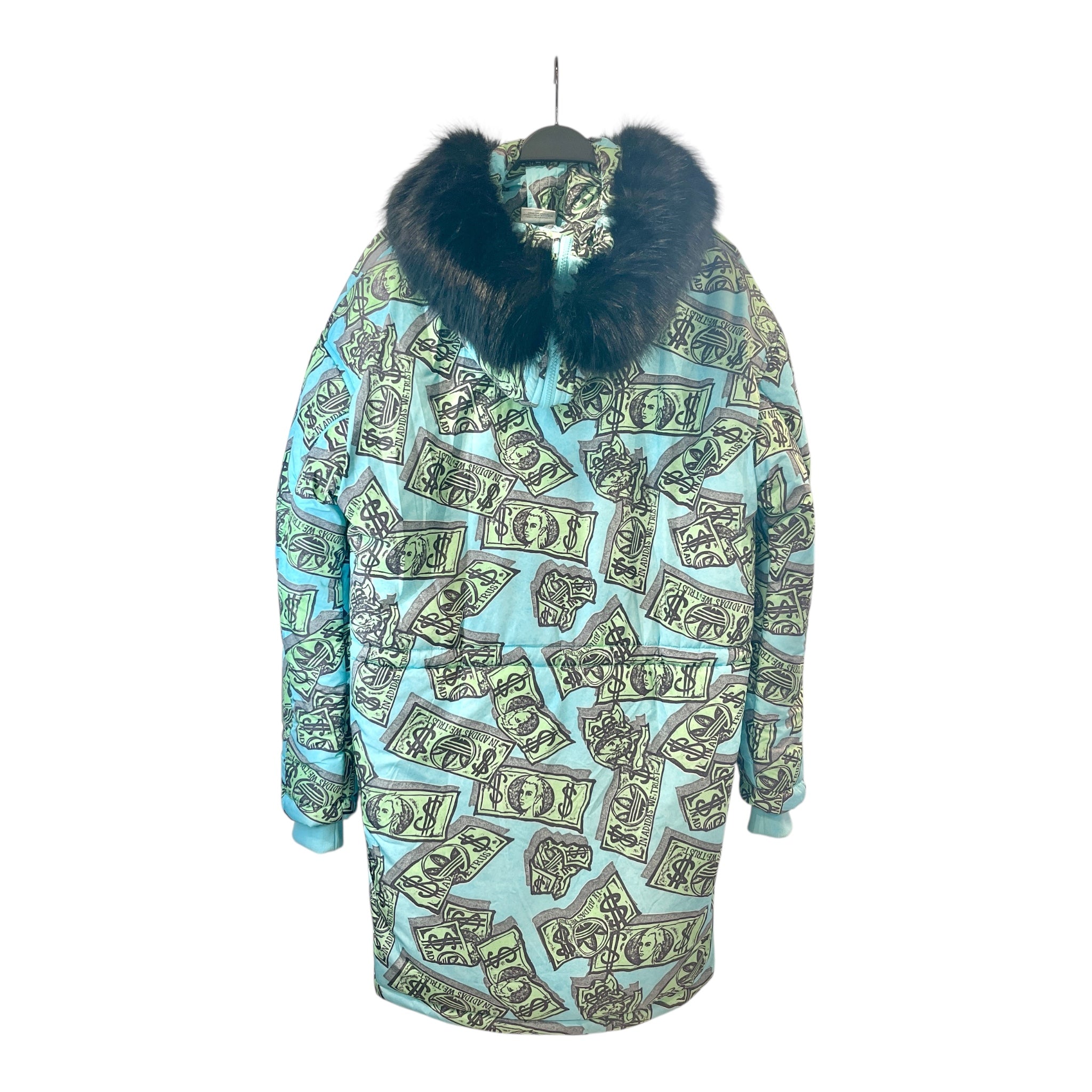 JEREMY SCOTT/adidas/Puffer Jkt/S/All Over Print/Polyester/BLU/ view 2