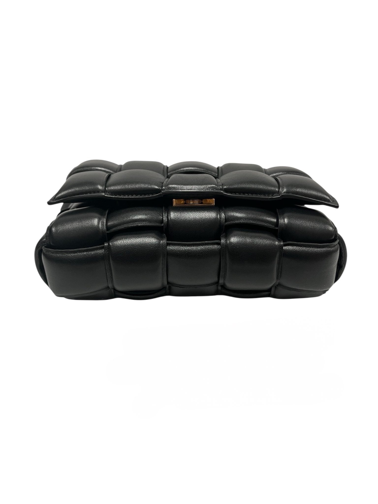 BOTTEGA VENETA/Cross Body Bag/Lambskin/BLK/Black Padded Cassette view 3