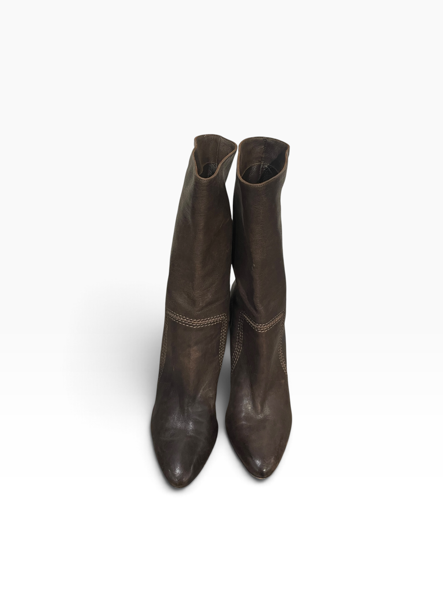 JIMMY CHOO/Boots/EU 38/Leather/BRW/VINTAGE BRONZE HEEL DETAIL view 3