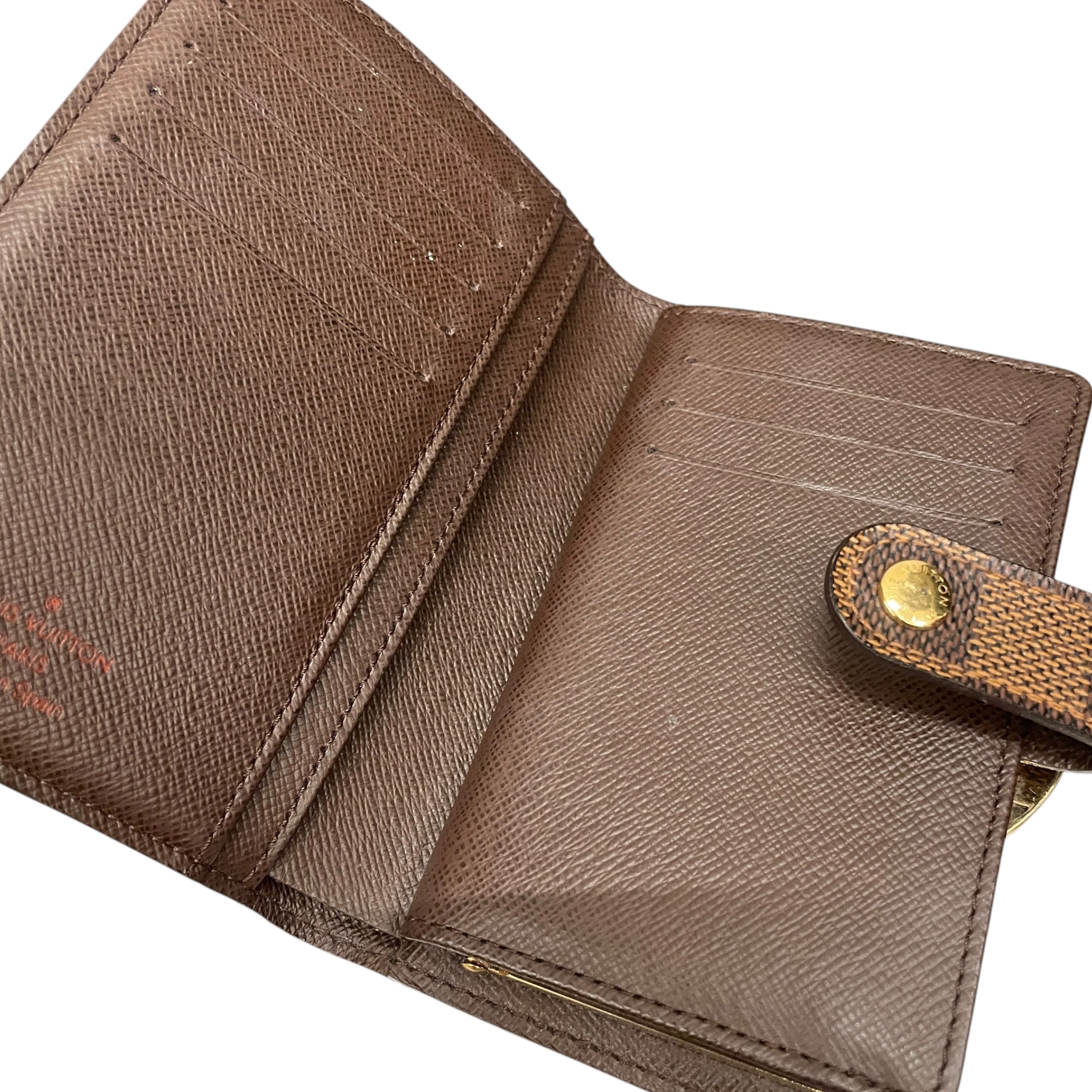 LOUIS VUITTON/Bifold Wallet/All Over Print/Leather/BRW/L's/DAMIER EBENE VIENNOIS/KISSLOCK view 4