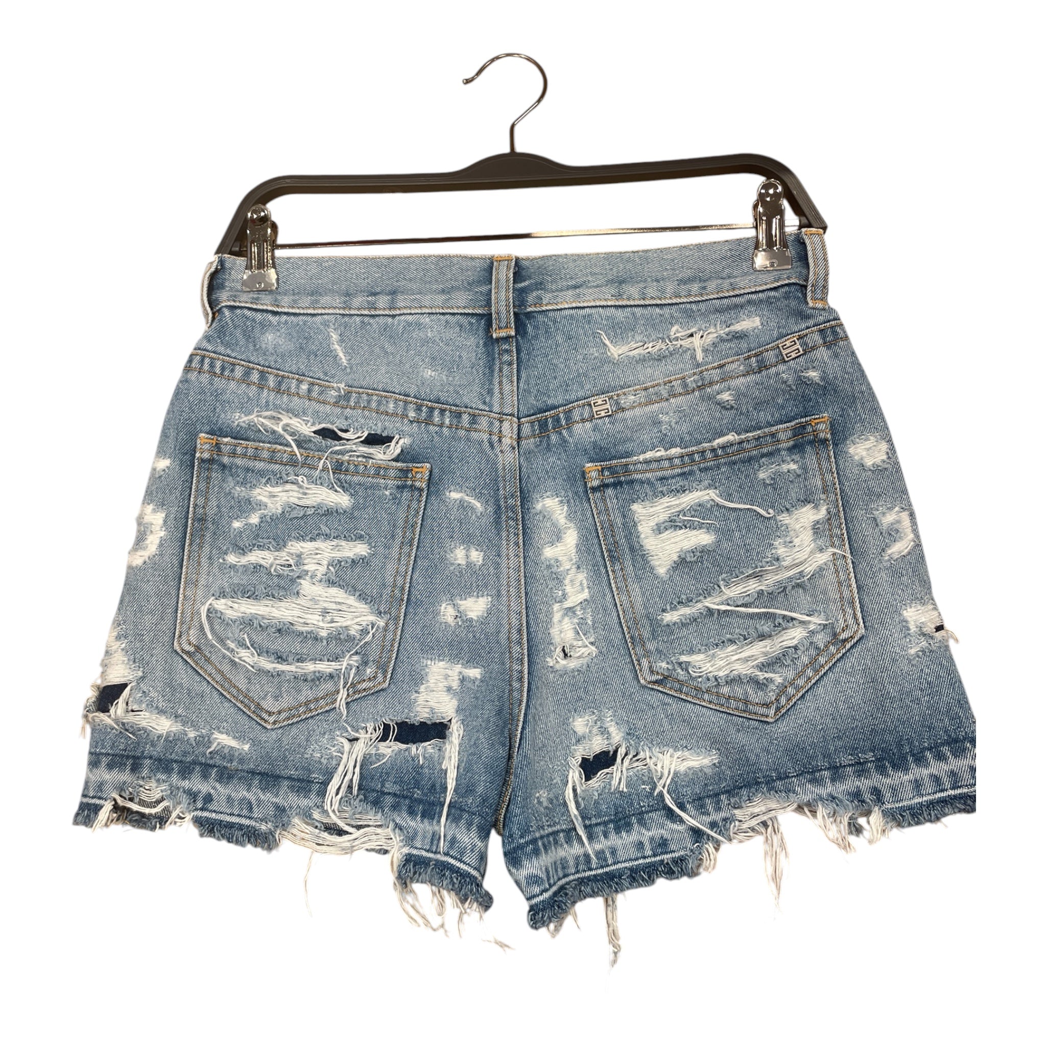 GIVENCHY/Shorts/25/Denim/BLU/Distressed/mini shorts light wash view 2