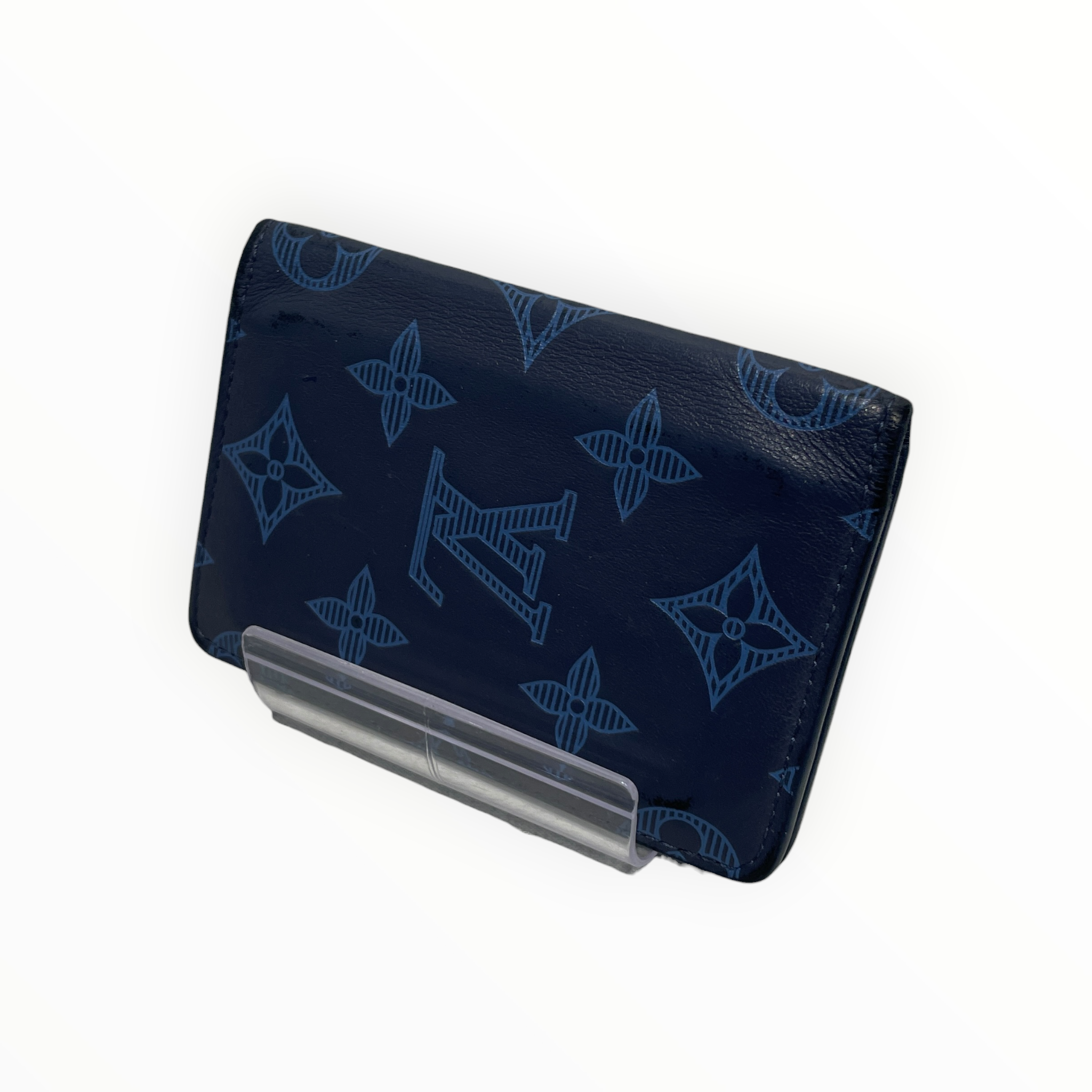 LOUIS VUITTON/Bifold Wallet/Monogram/Leather/NVY/M's/shadow view 1