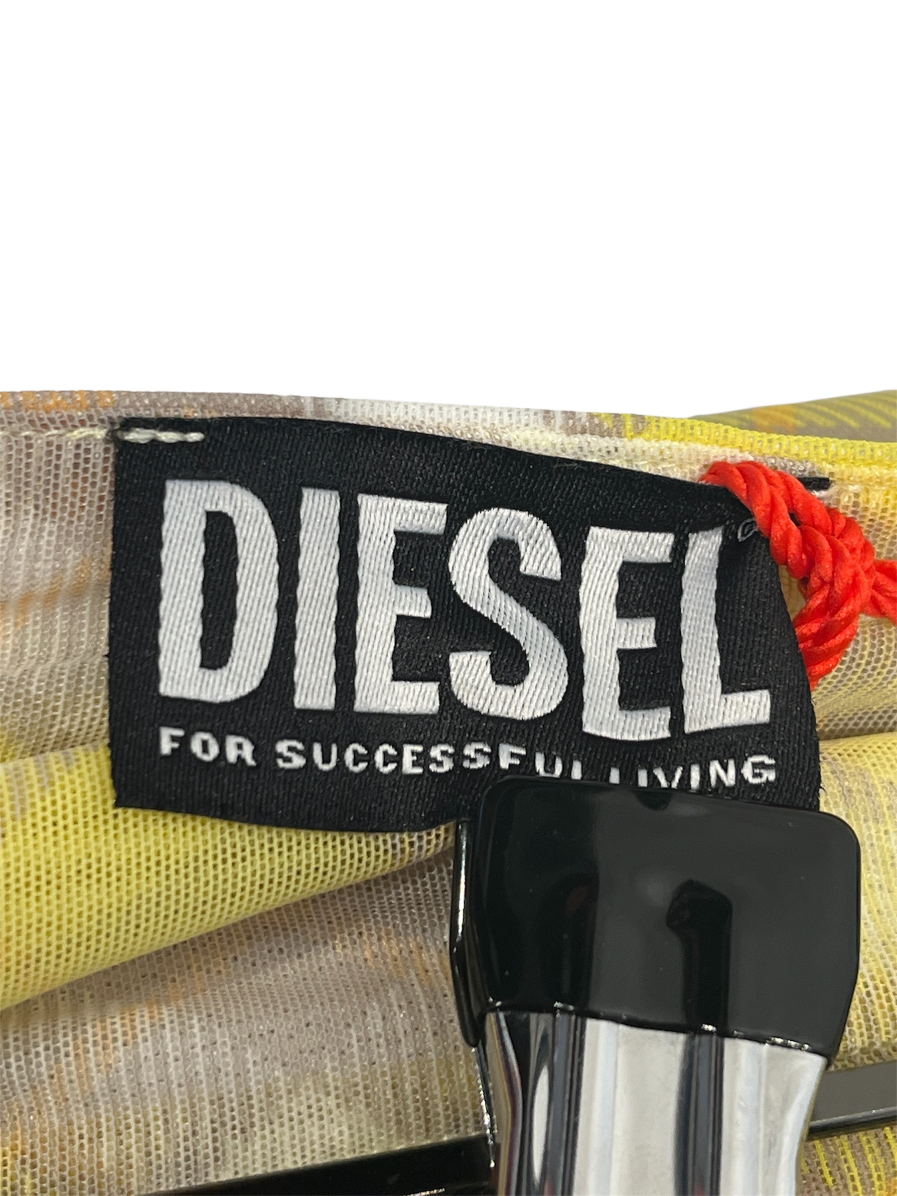 DIESEL/Skirt/XS/Acrylic/YEL/Mini Length/ASSYMETRICAL TARTAN view 3