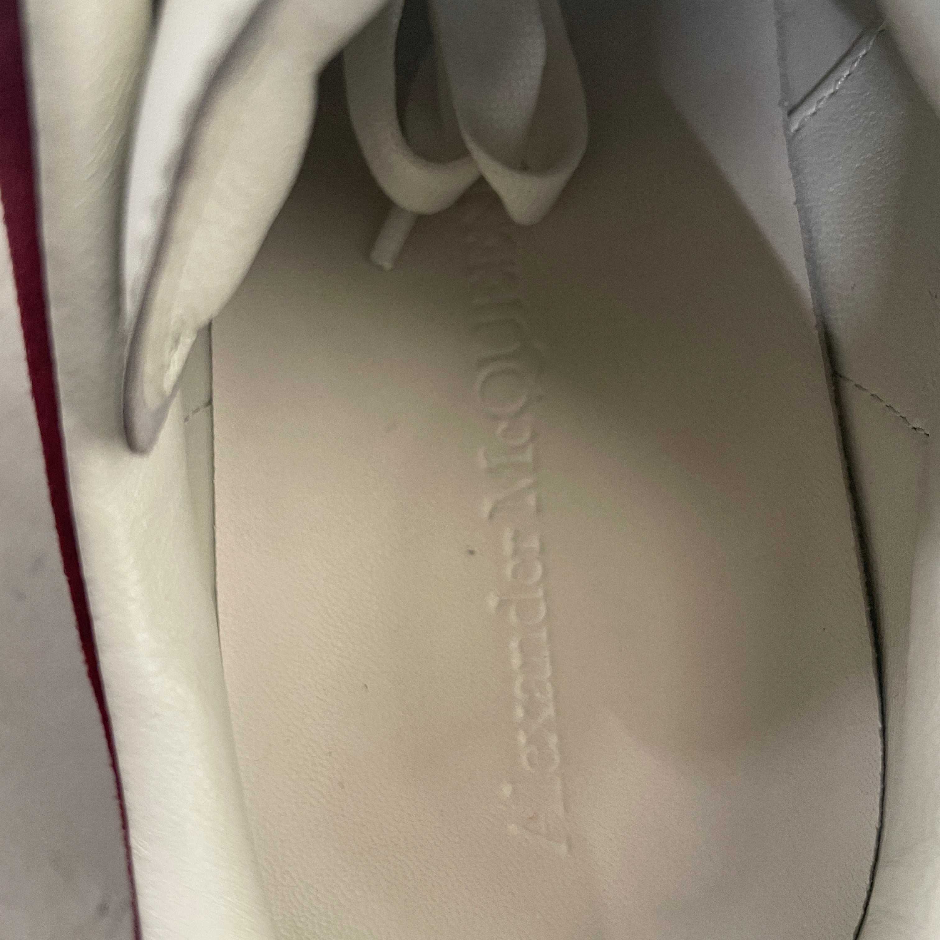 Alexander McQueen/Low-Sneakers/EU 41/WHT/White/Burgundy Suede view 4