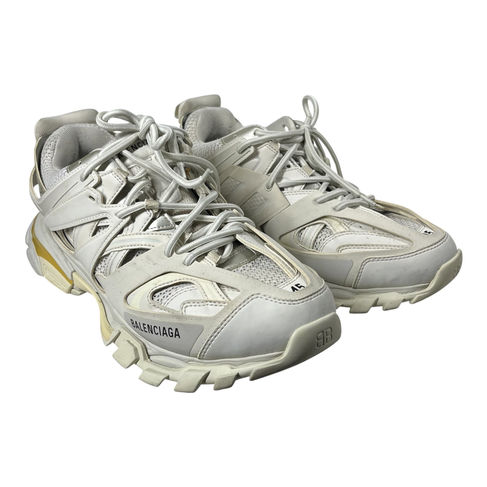 BALENCIAGA/Low-Sneakers/US 12/Leather/WHT/TRACK SNEAKER RECYCLED SOLE view 1
