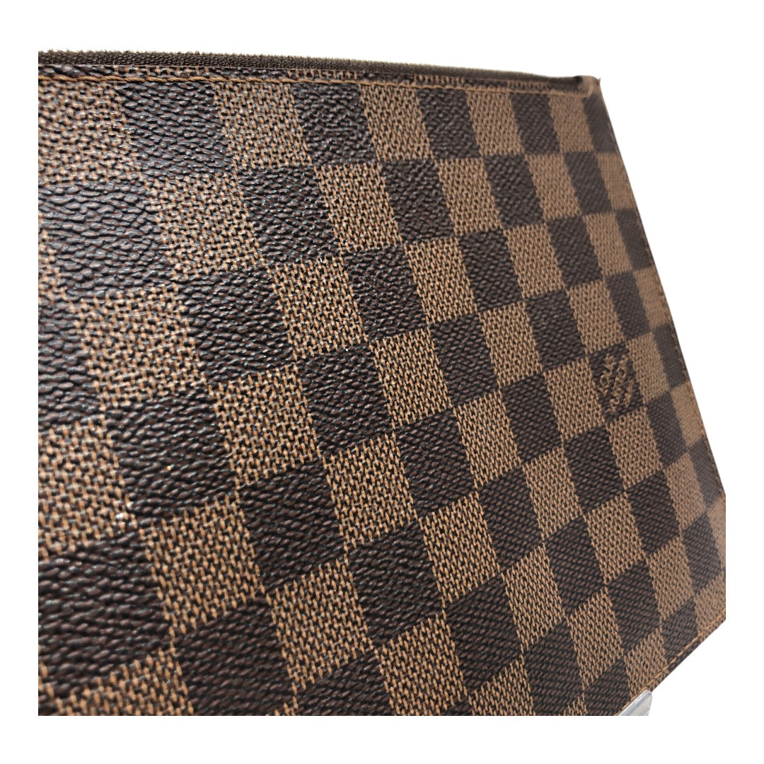 LOUIS VUITTON/Clutch Bag/Glen Check/Leather/BRW/Damier Ebene Canvas Check view 7