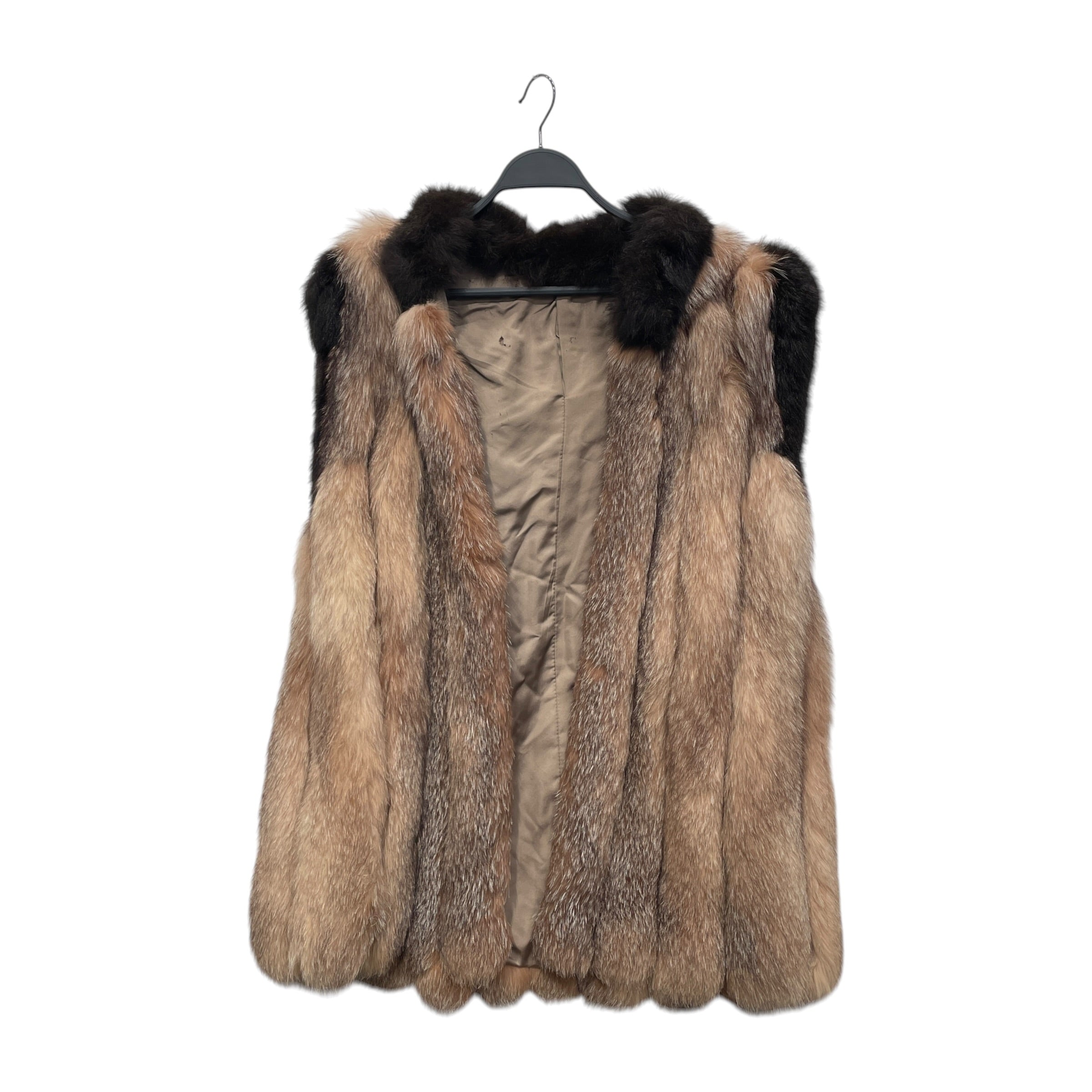 Vintage/Vest/Fur/BEG/RABBIT FUR view 3