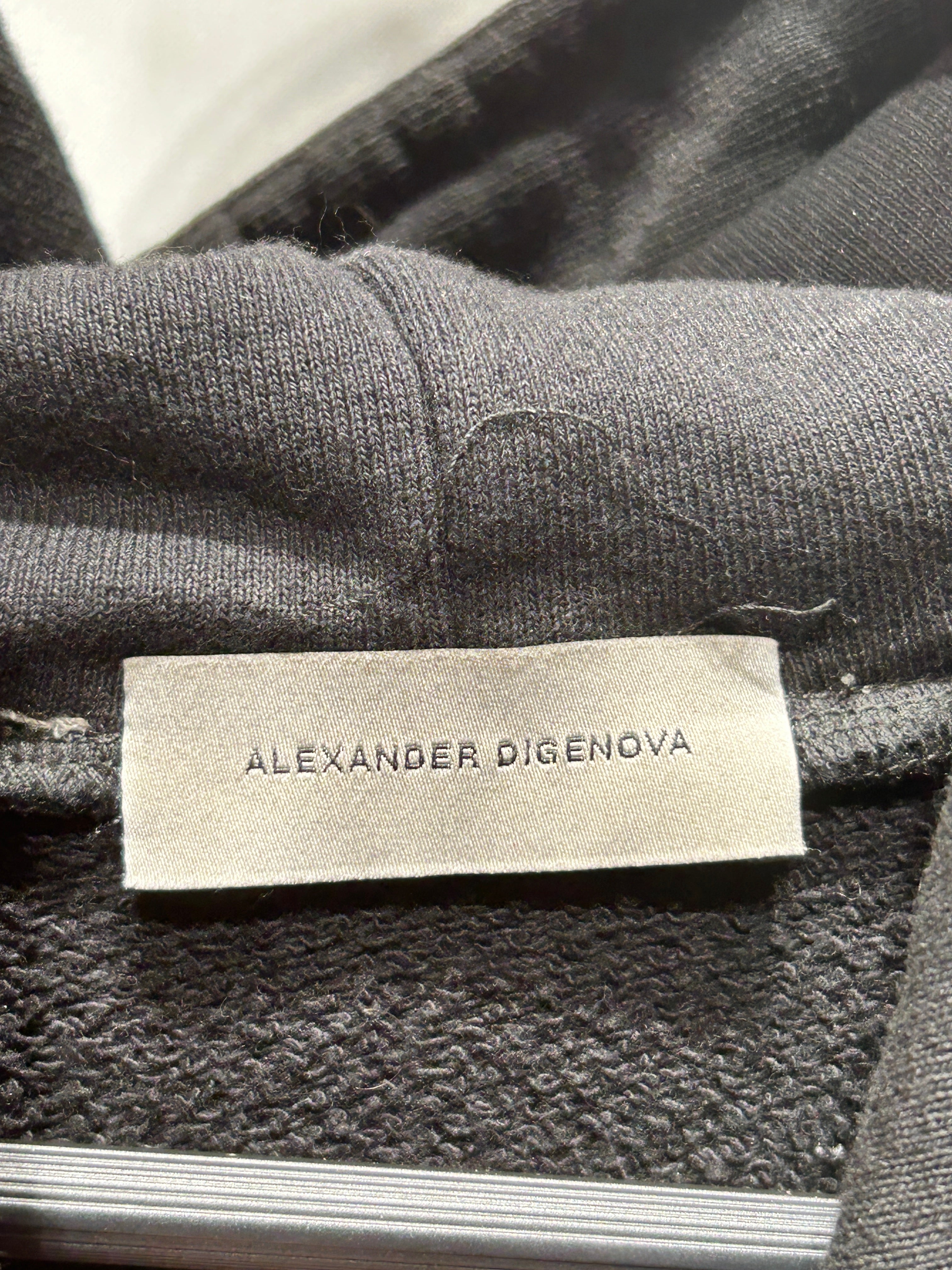 ALEXANDER DIGENOVA/Hoodie/Cotton/GRY/DISTRESSED HOLES LAYERED view 4
