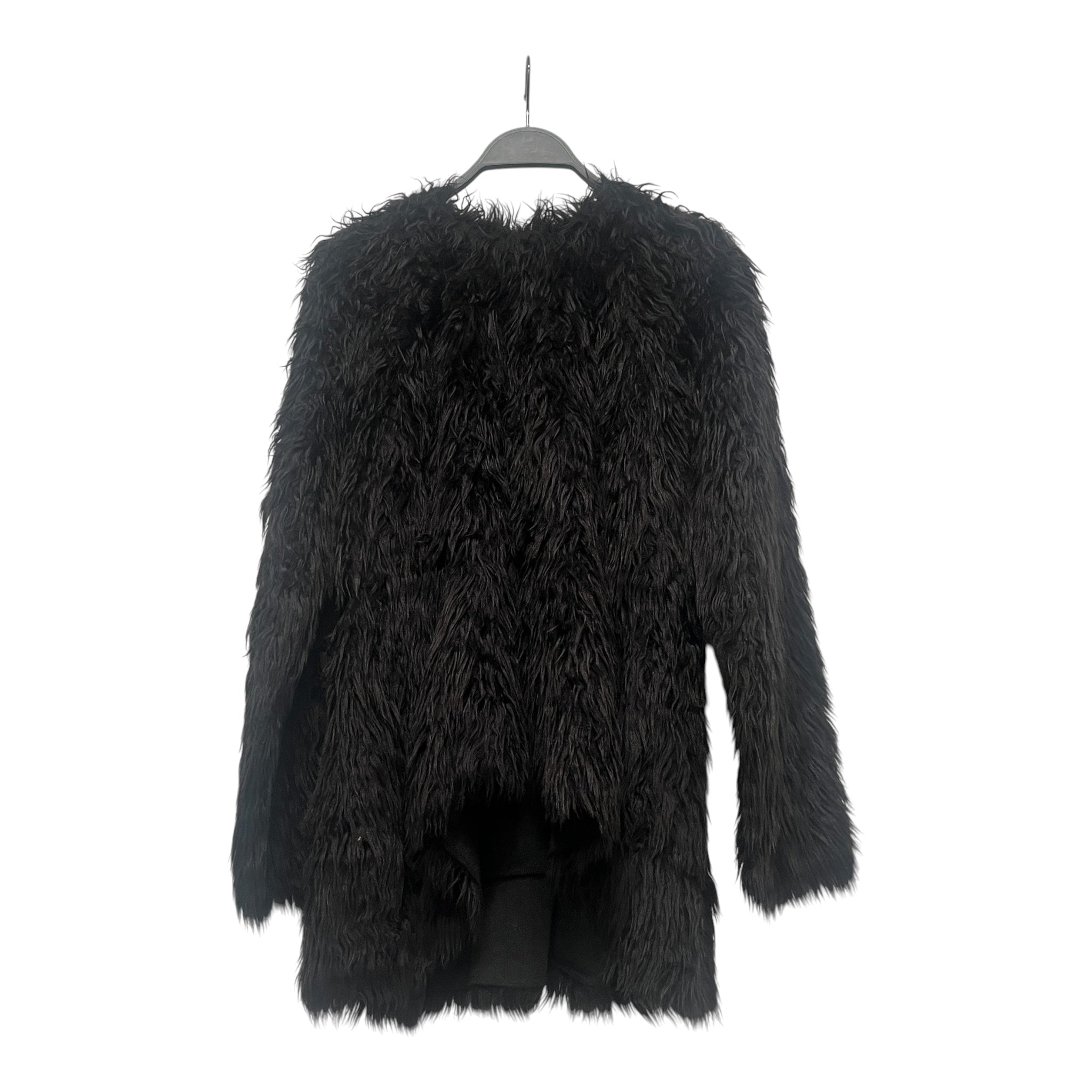 COMME des GARCONS/LS Blouse/M/Polyester/BLK/FAUX-FUR view 1