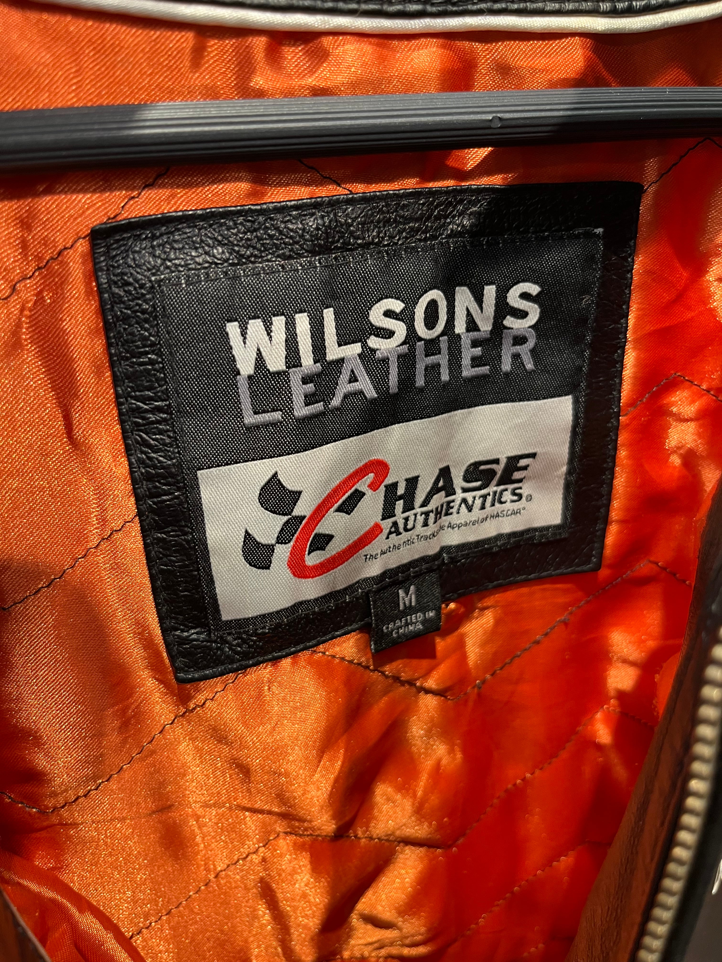 CHASEAUTHENTICS/Wilsons Leather/Riders Jkt (W)/M/Leather/ORN/All Over Print/RACING JACKET view 3