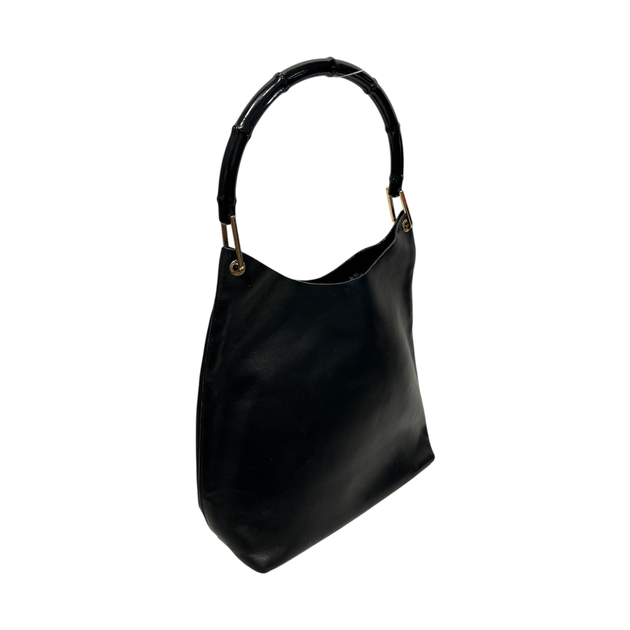 GUCCI/Hand Bag/Leather/BLK/Bamboo Hobo Shldr Bag view 7