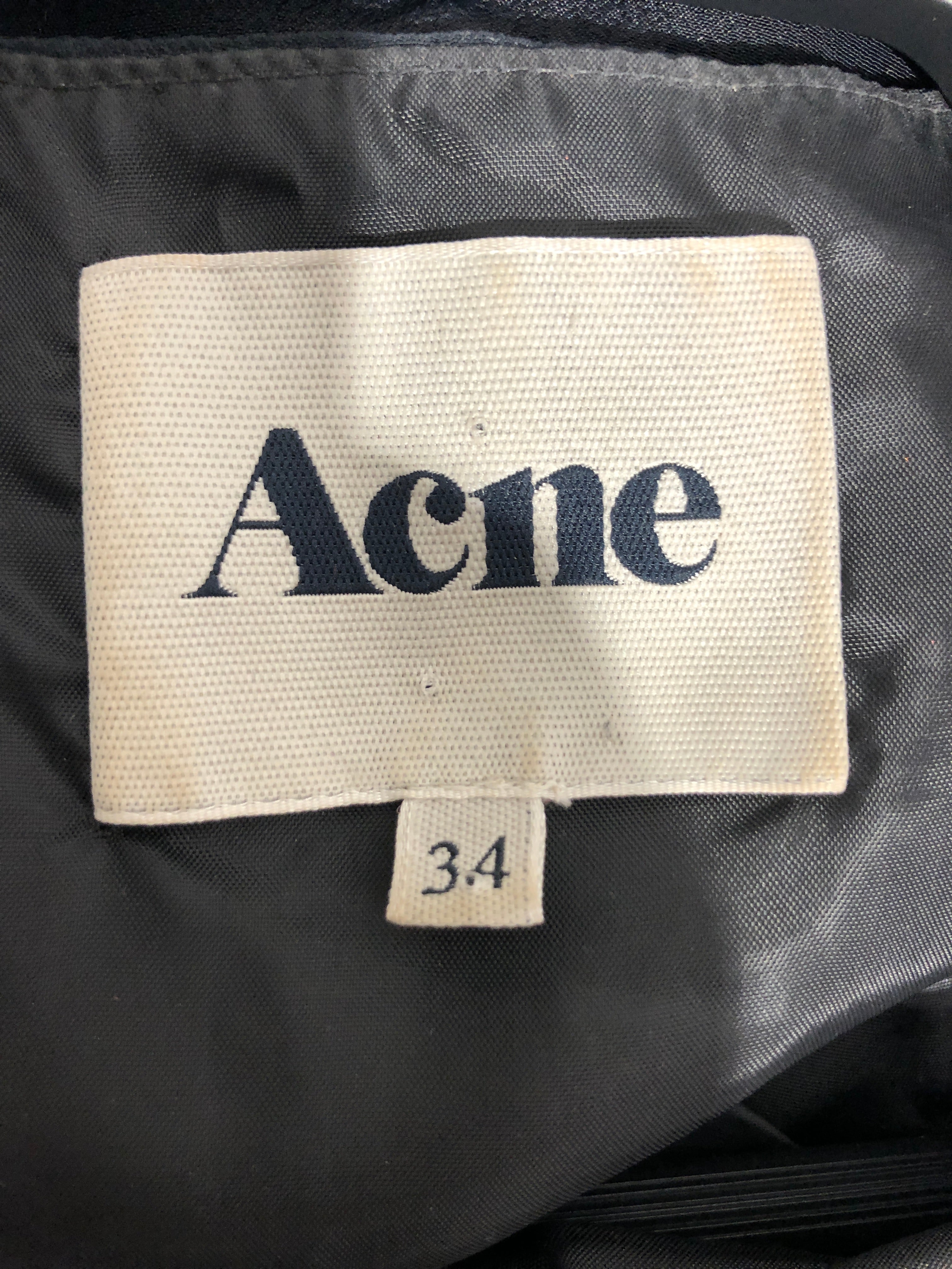 Acne Studios/SL Dress/34/Silk/BLK/Midi Length/ties in back view 6
