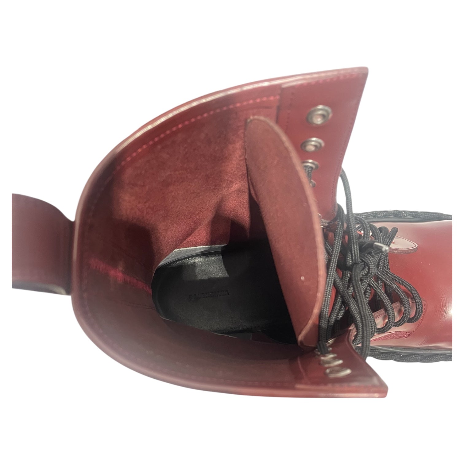 BALENCIAGA/Boots/EU 45/BRD/Leather Strike Booys woven view 3