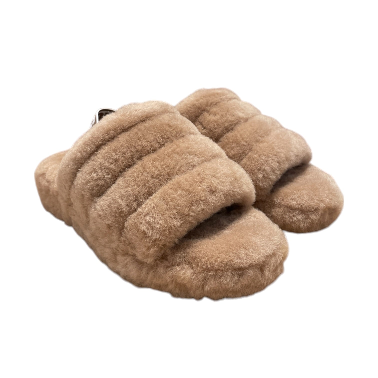 UGG australia/Sandals/US 8/Fake Fur/BEG/Fluffy Yeah Slide Slippers view 1