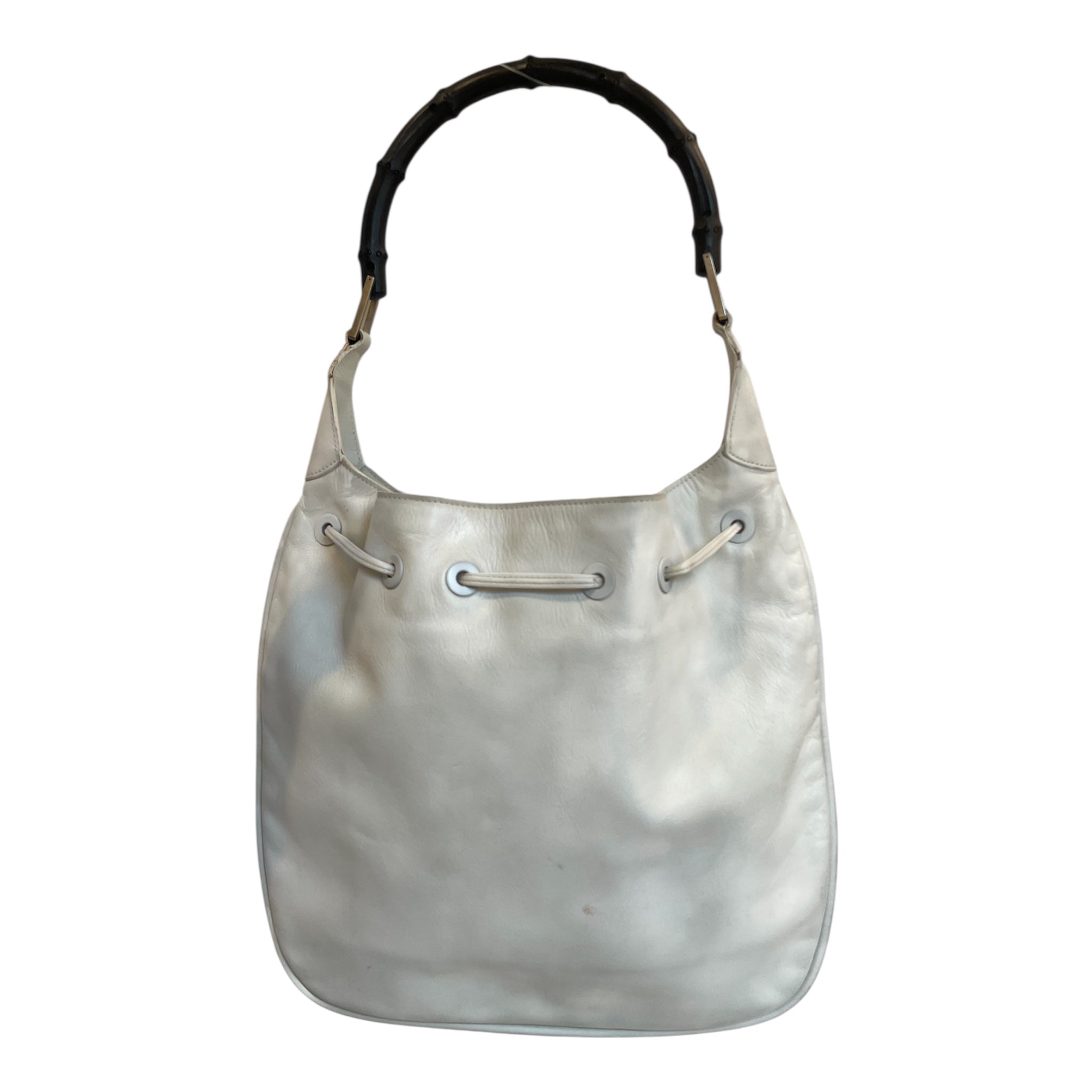 GUCCI/Hand Bag/OS/Leather/WHT/bamboo jaw string view 2