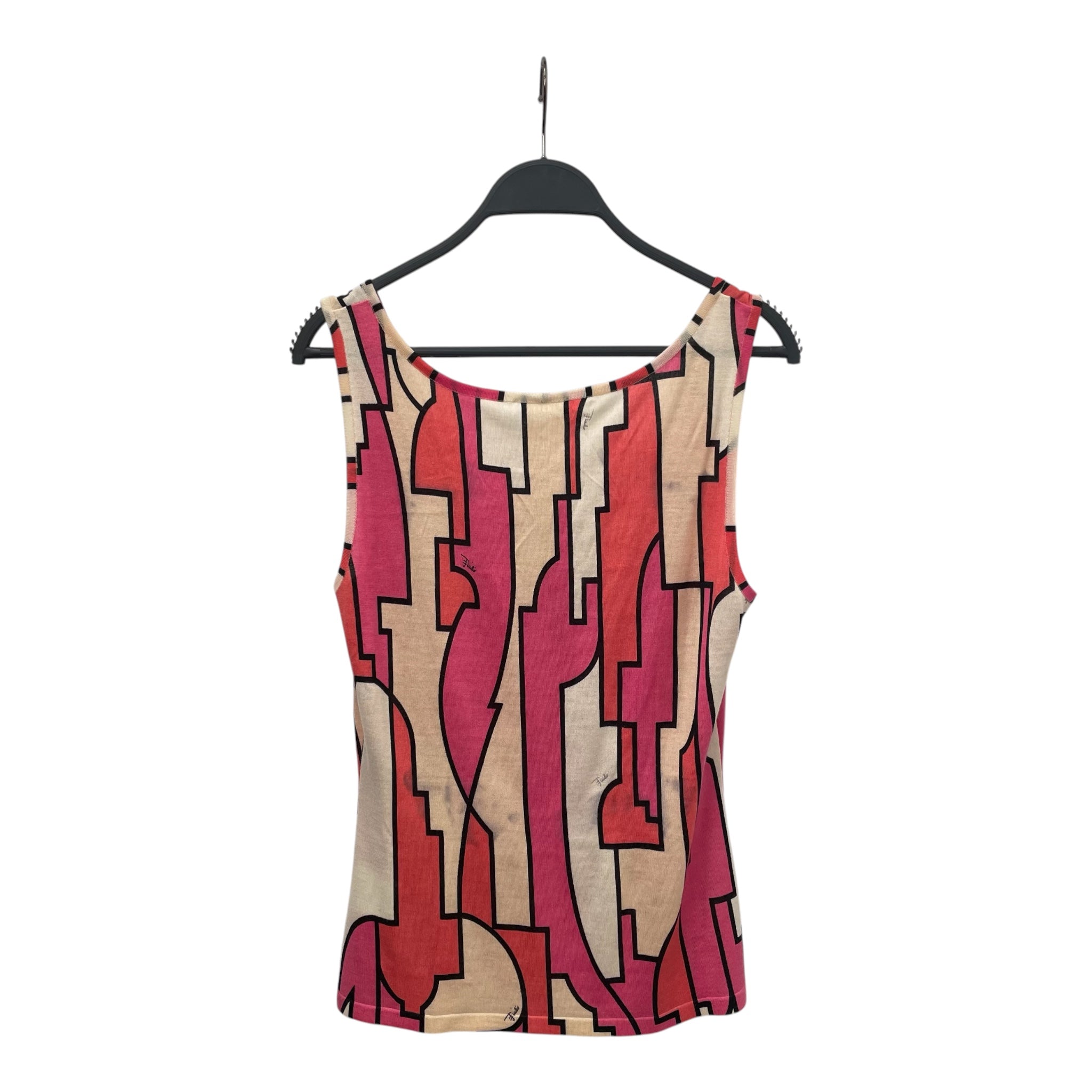 EMILIO PUCCI/T-Shirt/S/Graphic/Cotton/MLT/PINKORANGECREAMTANK view 2