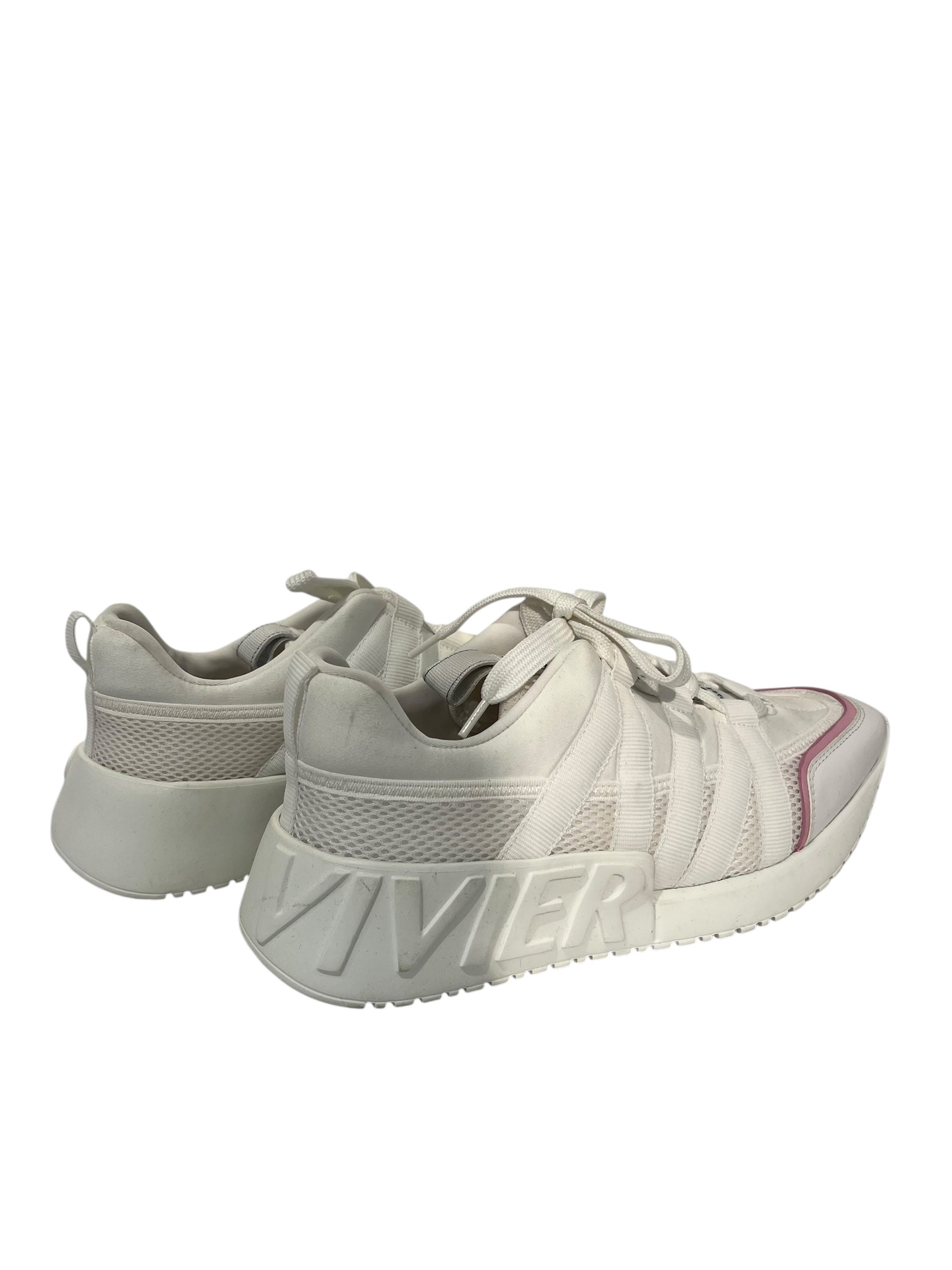 Roger Vivier/Low-Sneakers/EU 37/Cotton/WHT/VIVIER ON SOLES view 2