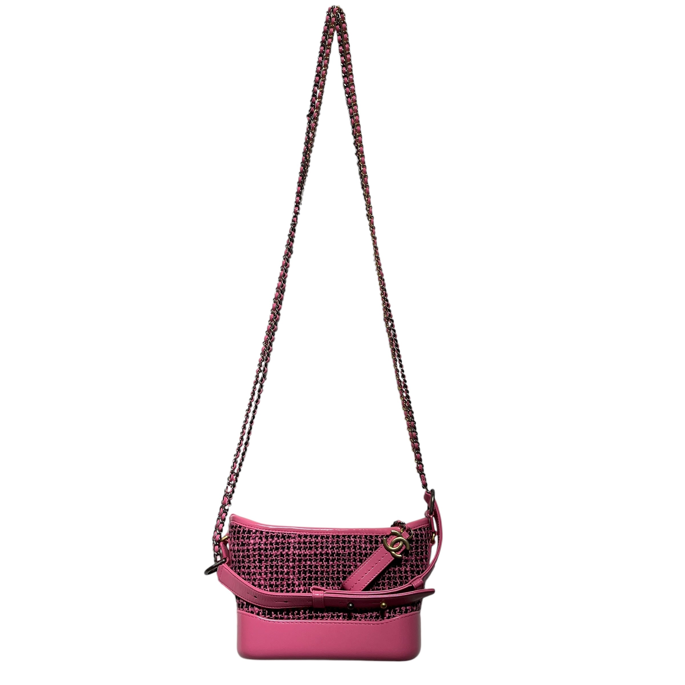 CHANEL/Cross Body Bag/Leather/PNK/CALFSKIN TWEED GABRIELLE view 1