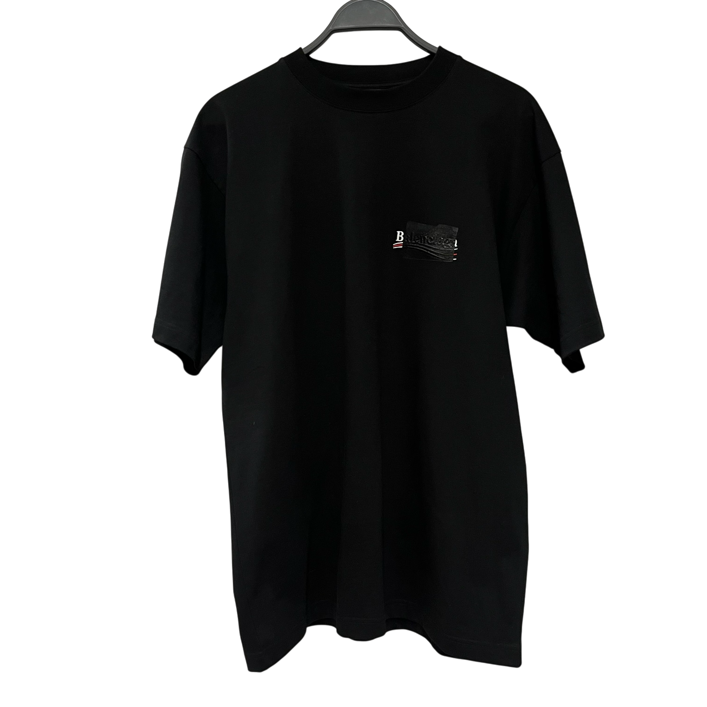 BALENCIAGA/T-Shirt/XXS/Cotton/BLK/Oversized Tape tee