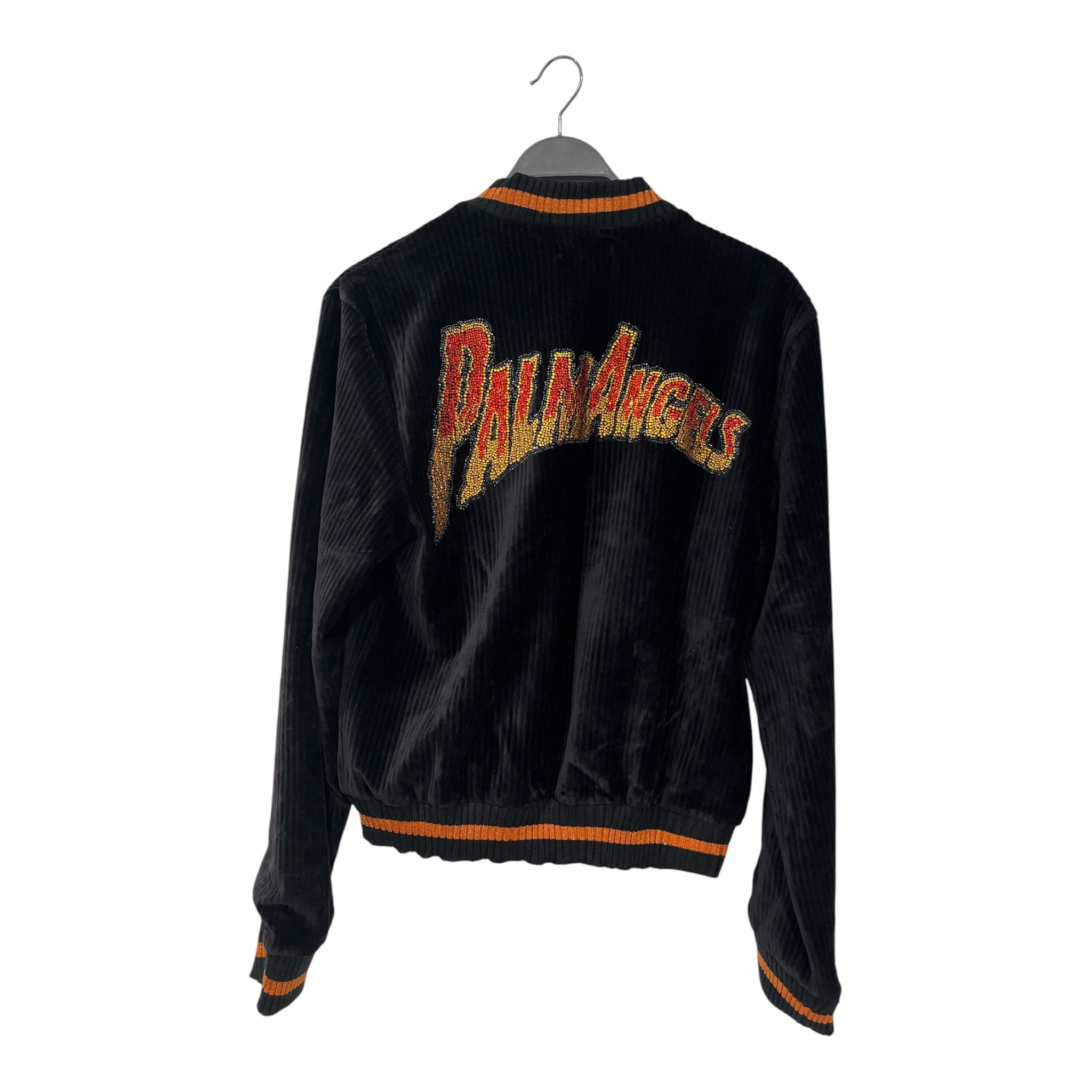 Palm Angels/Baseball Jkt/M/Polyester/BLK/RHINESTONES ON BACK view 2