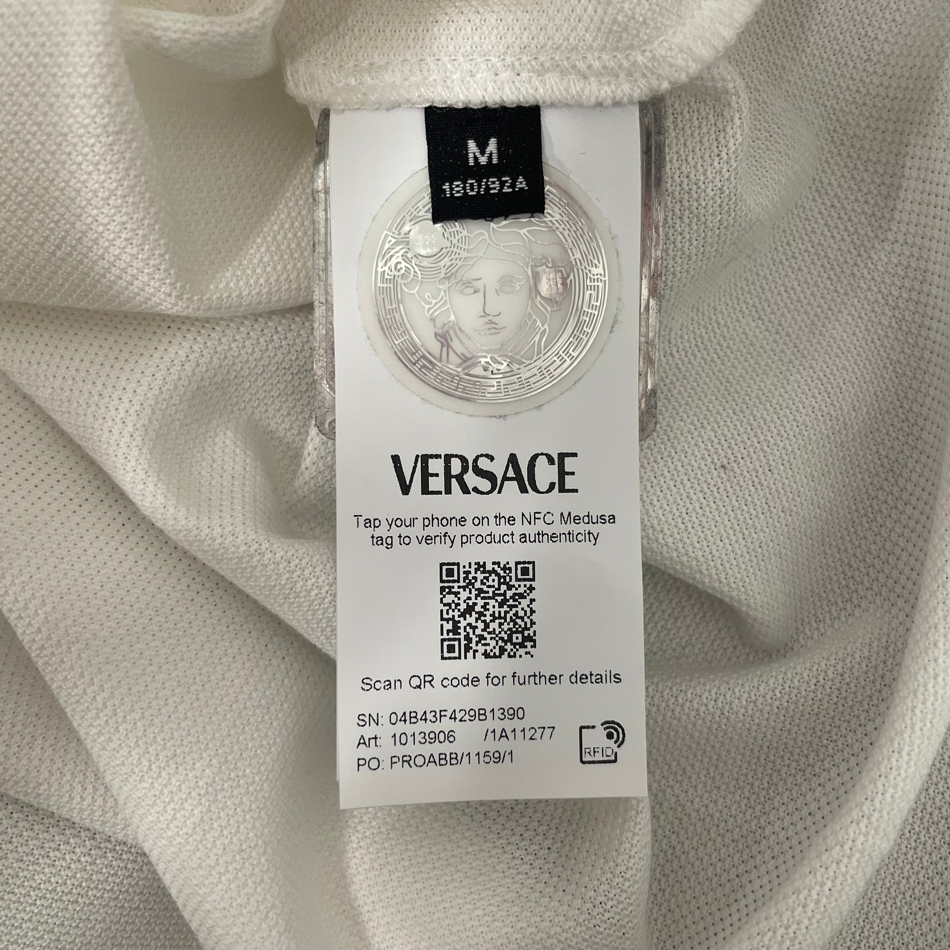 VERSACE/Polo Shirt/M/Cotton/WHT/BAROCCO SEA POLO SHIRT view 4