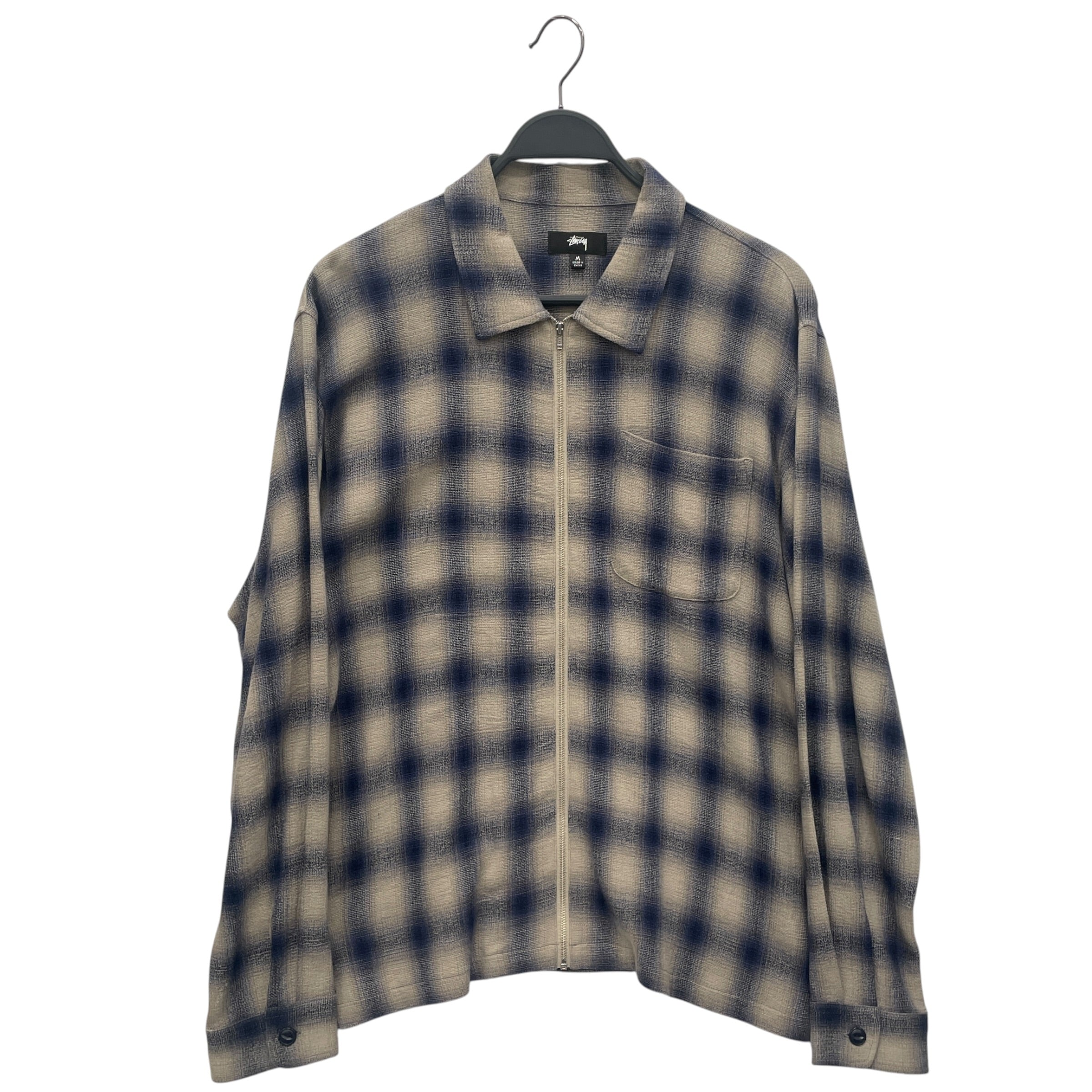 STUSSY/Blouson/M/Cotton/NVY/Plaid/ZIP UP / SHADOWPLAID view 1