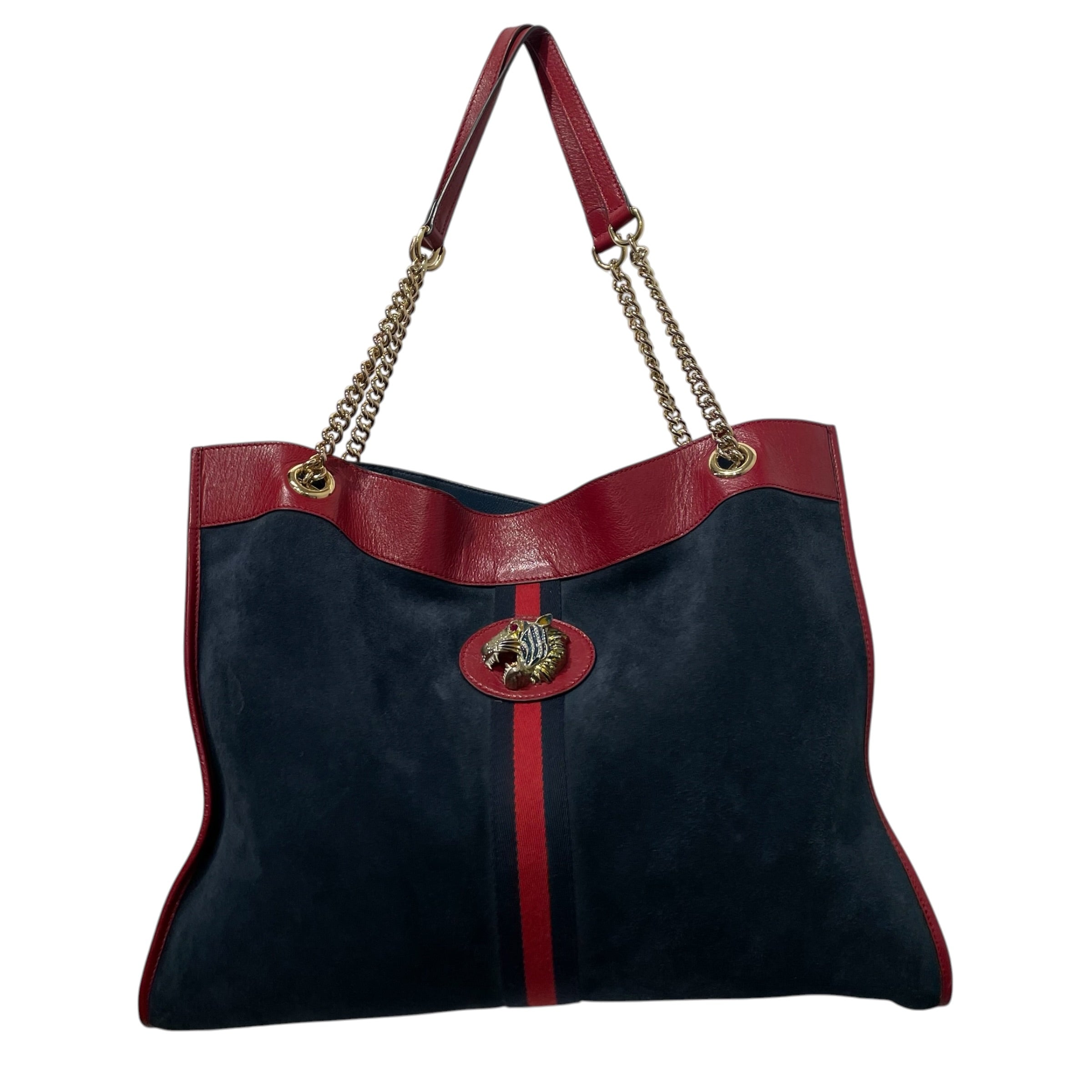 GUCCI/Tote Bag/Suede/NVY/rajah tote view 1