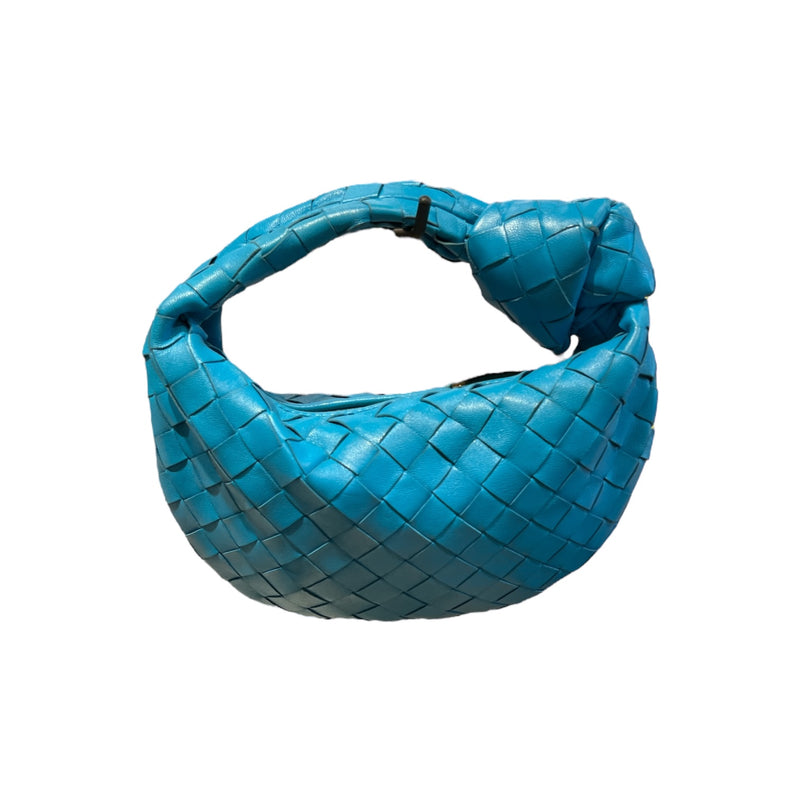 BOTTEGA VENETA/Hand Bag/XS/Leather/BLU/INTERECCIATO MINI BAG