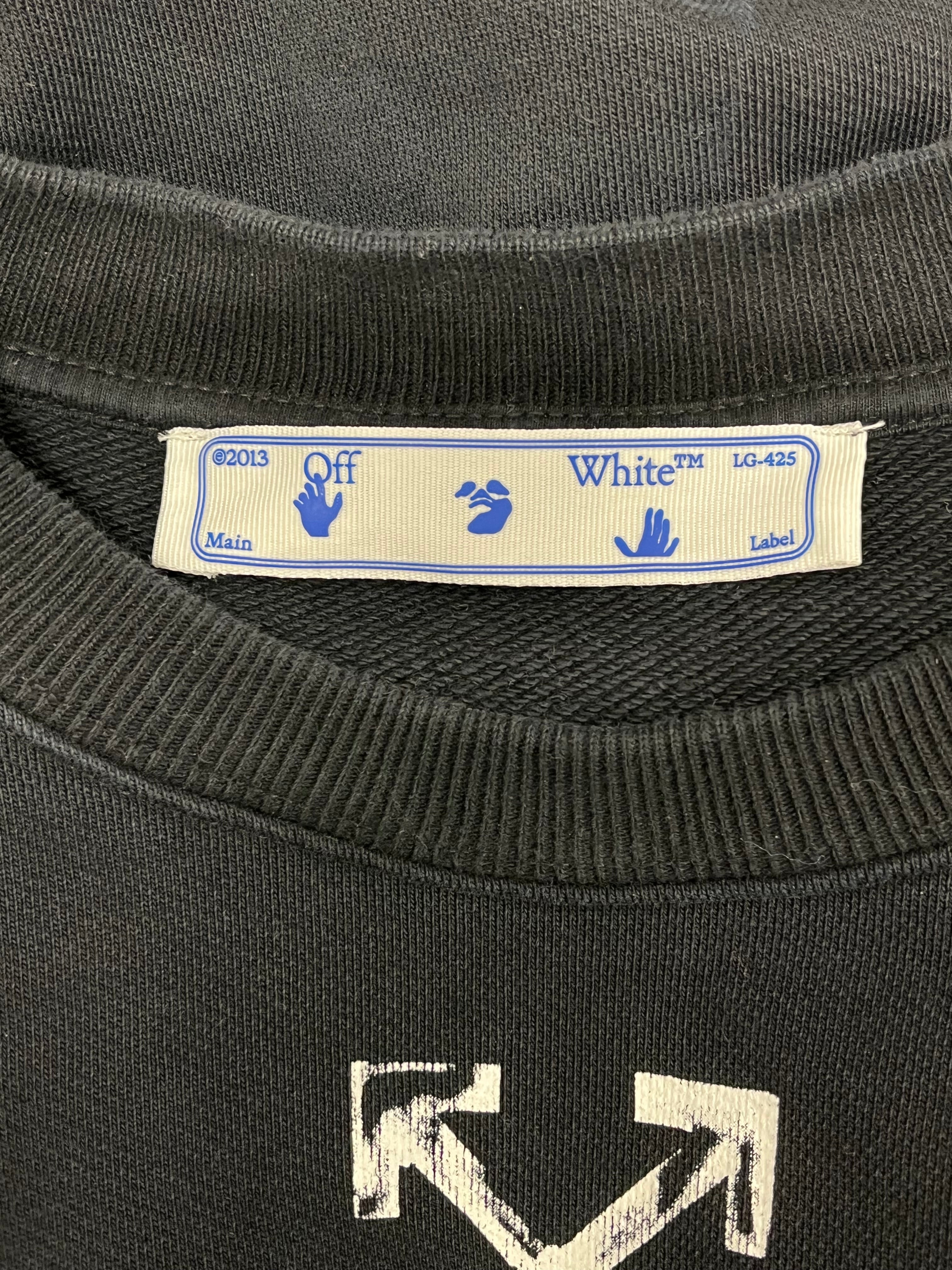 OFF-WHITE/Sweatshirt/S/Cotton/BLK/X LOGO 'WOMAN' BACK view 3