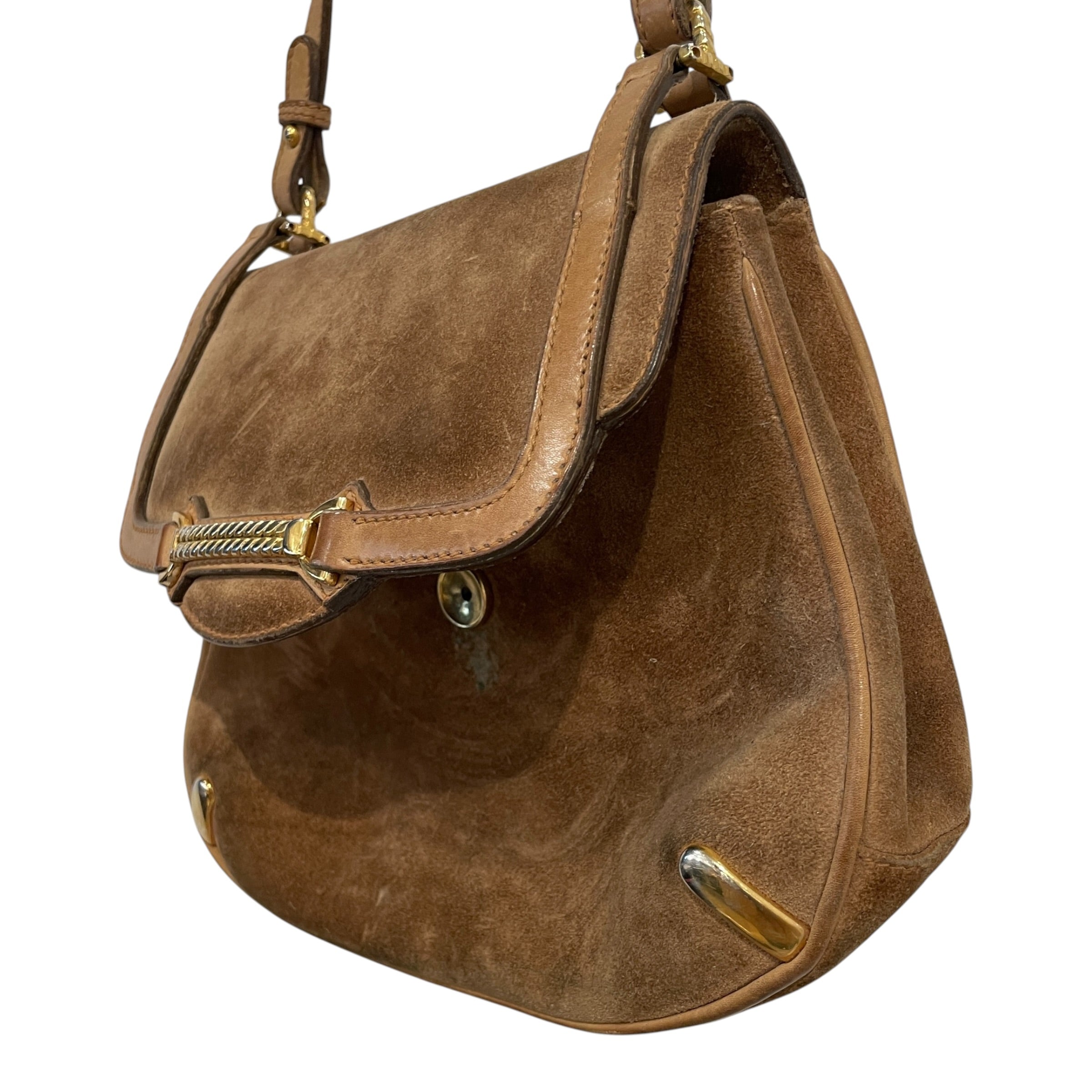GUCCI/Hand Bag/Leather/CML/Suede/Gold Hardware view 4