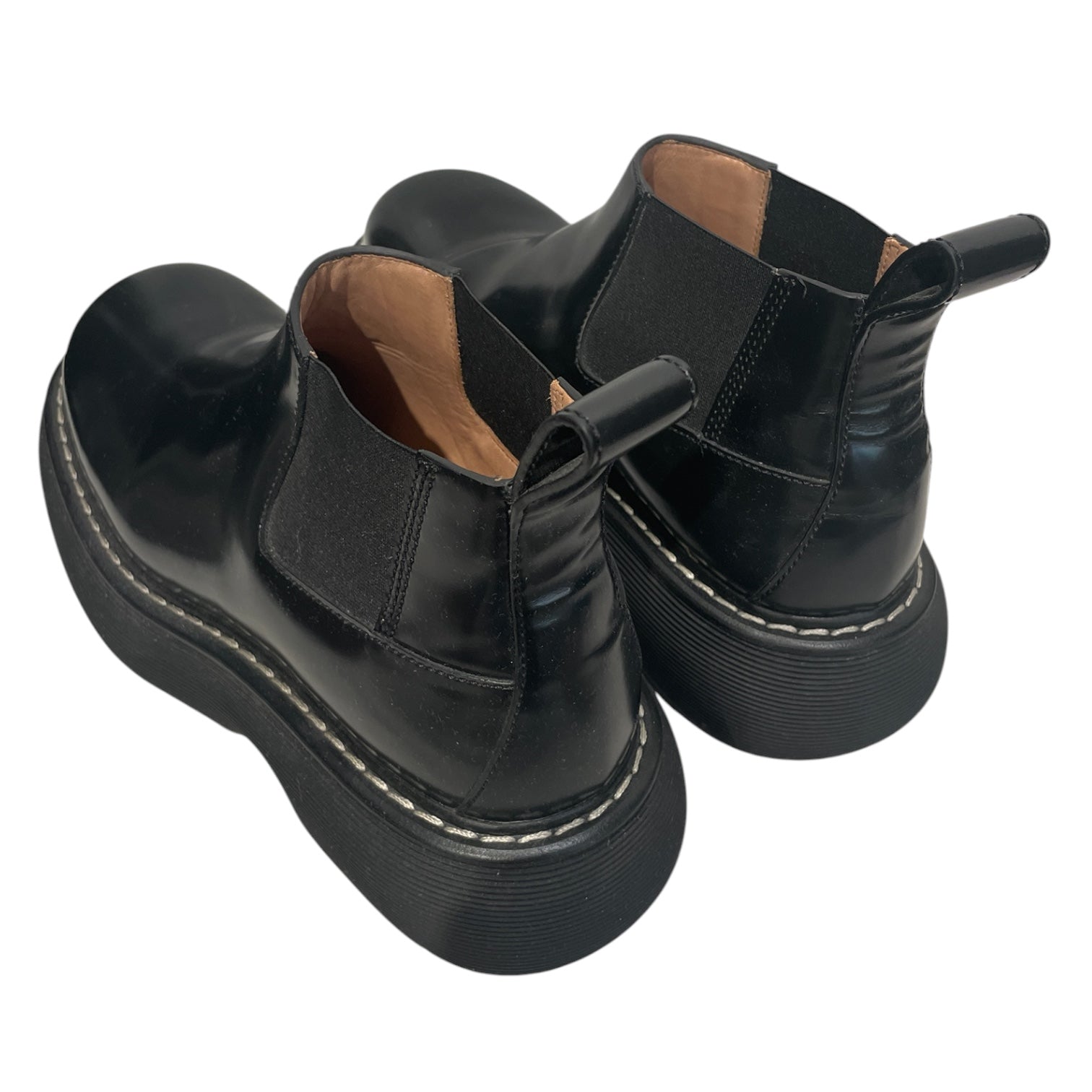 BOTTEGA VENETA/Chelsea Boots/EU 41/Leather/BLK/PLSTFORM view 2