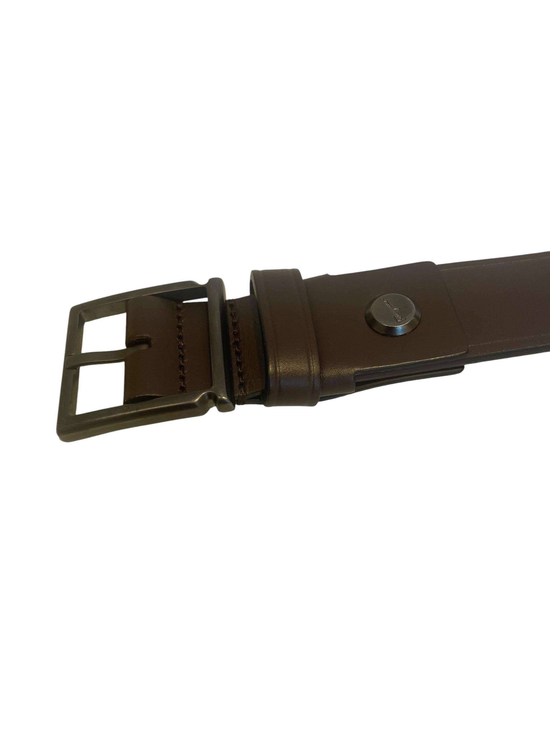 Salvatore Ferragamo/Belt/Leather/BRW/M's/#NF679806/sz38/double belt view 3