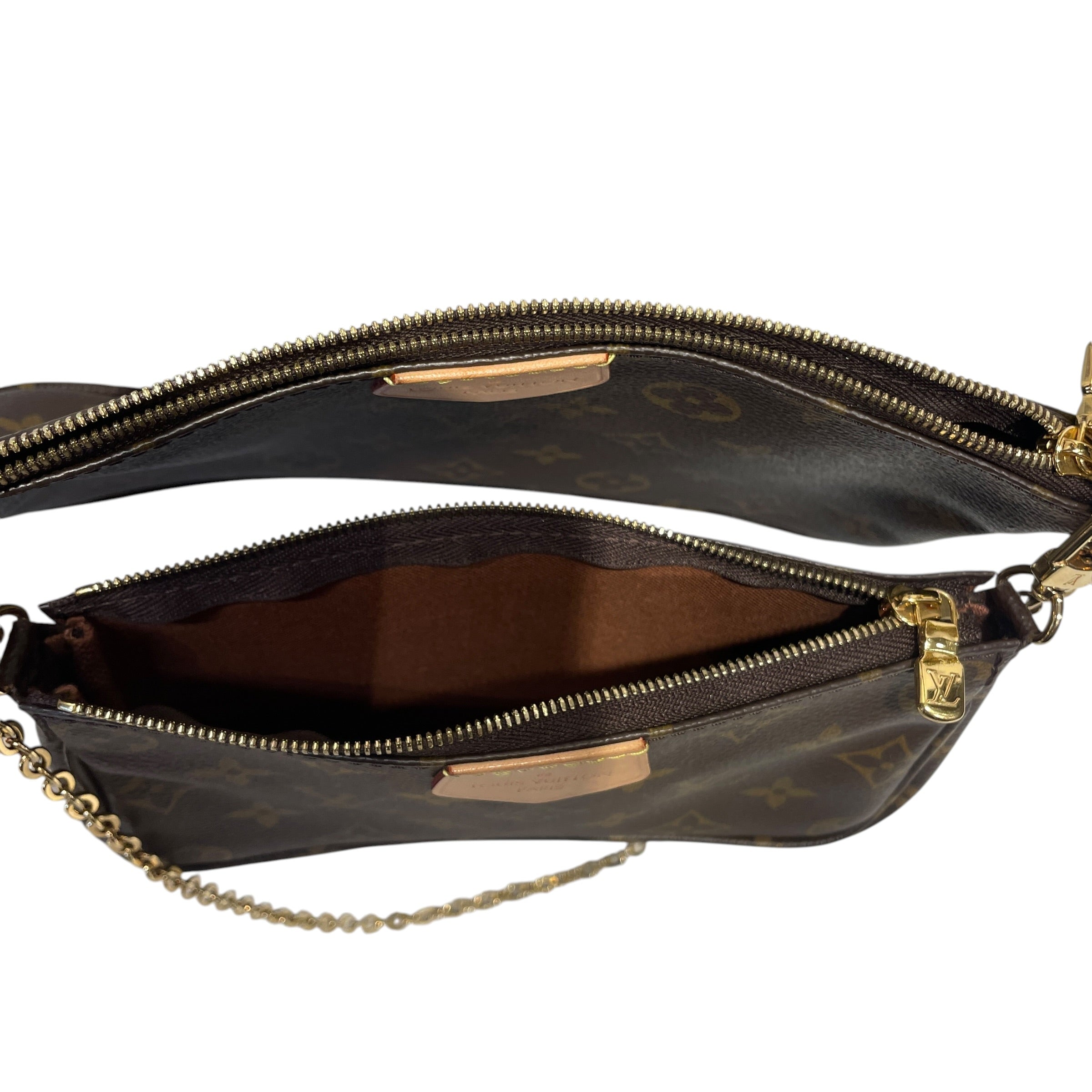 LOUIS VUITTON/Cross Body Bag/Monogram/Leather/BRW/MINI POCHETTE W/ COIN POUCH view 5
