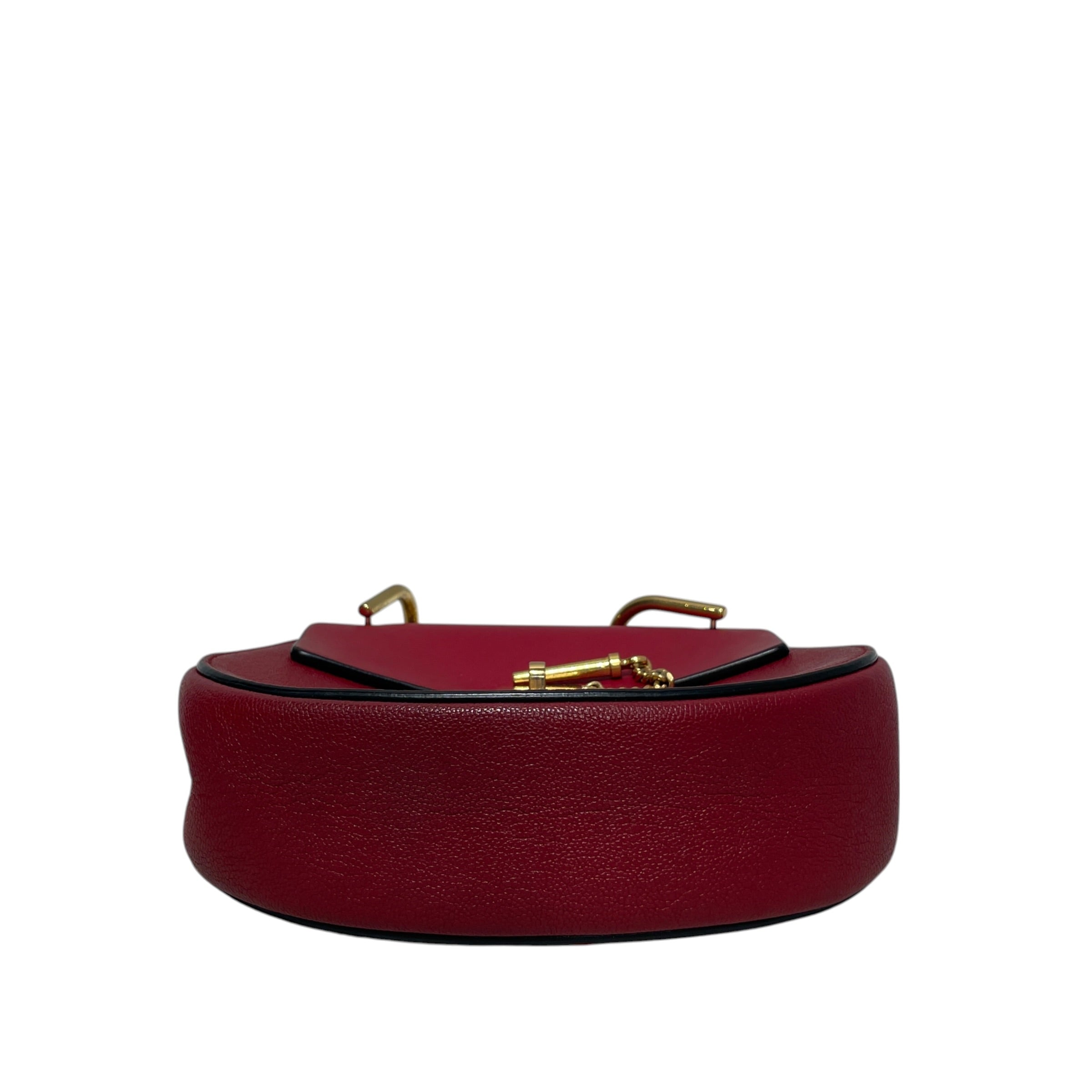 Chloe/Cross Body Bag/Leather/RED/Drew Crossbody Bag view 5
