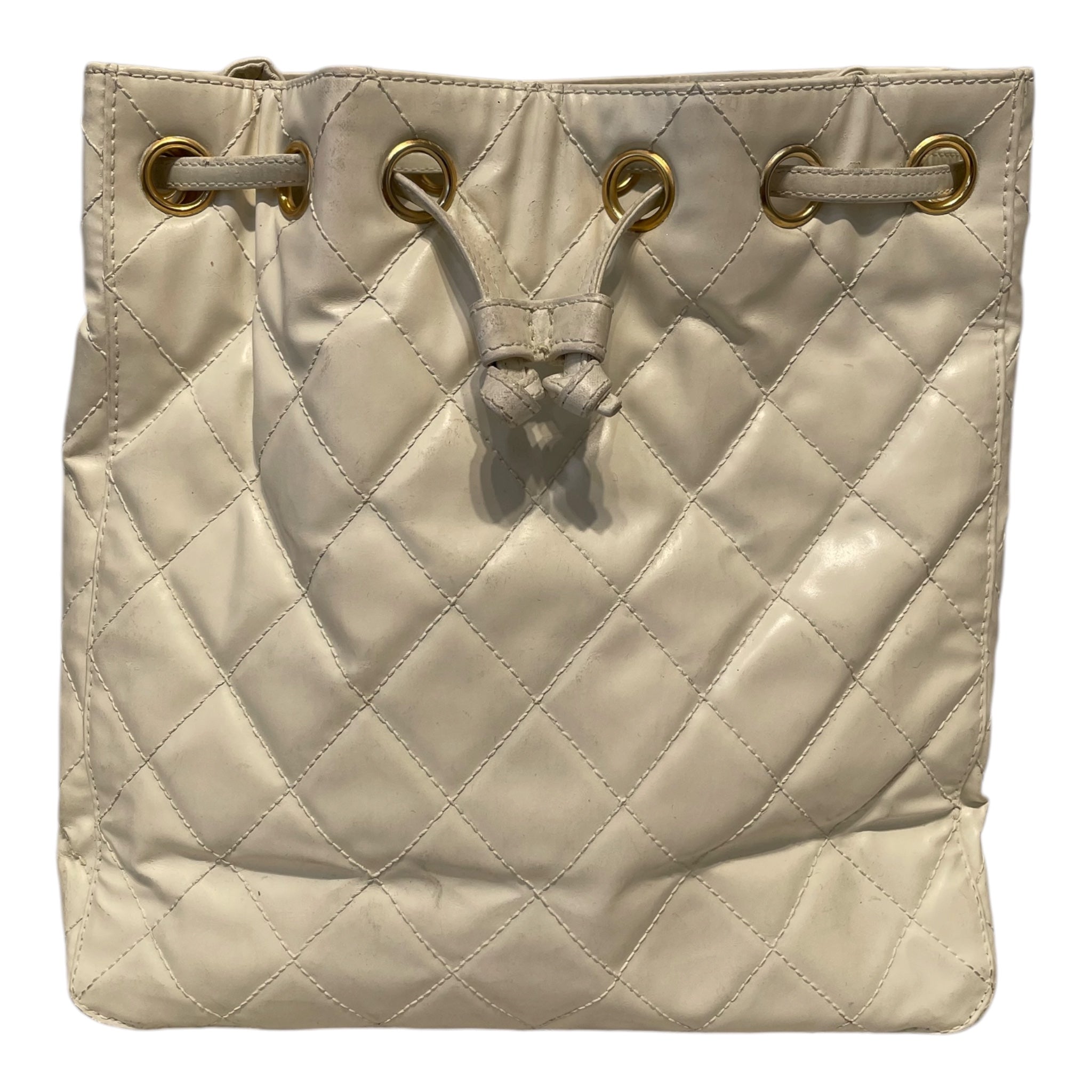 CHANEL/Basket Bag/Leather/WHT/VINTAGE CHANEL  98-96 view 3
